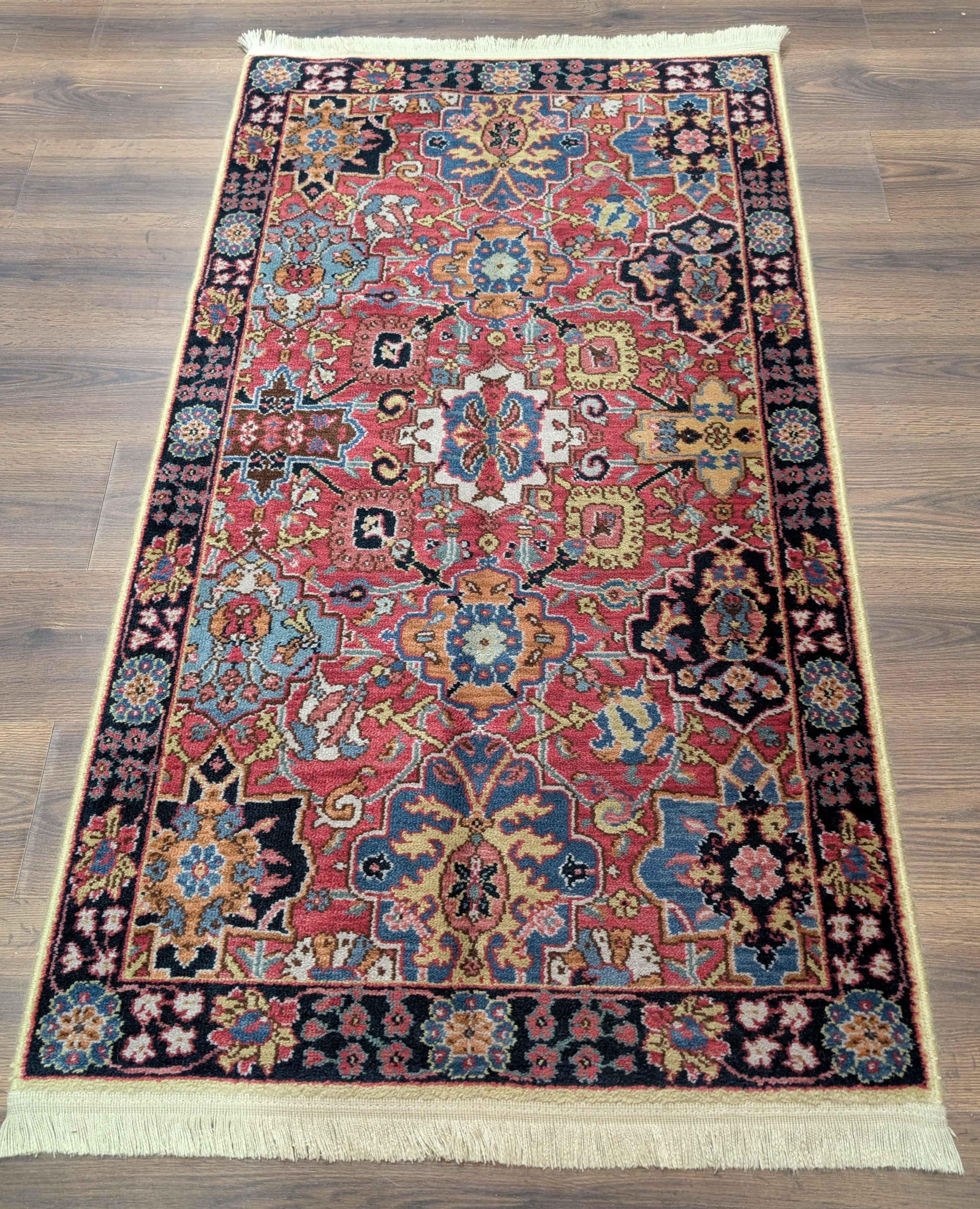 Karastan Rug 3x5, Williamsburg Kirman Vase #557, Vintage Discontinued Wool Carpet - Jewel Rugs