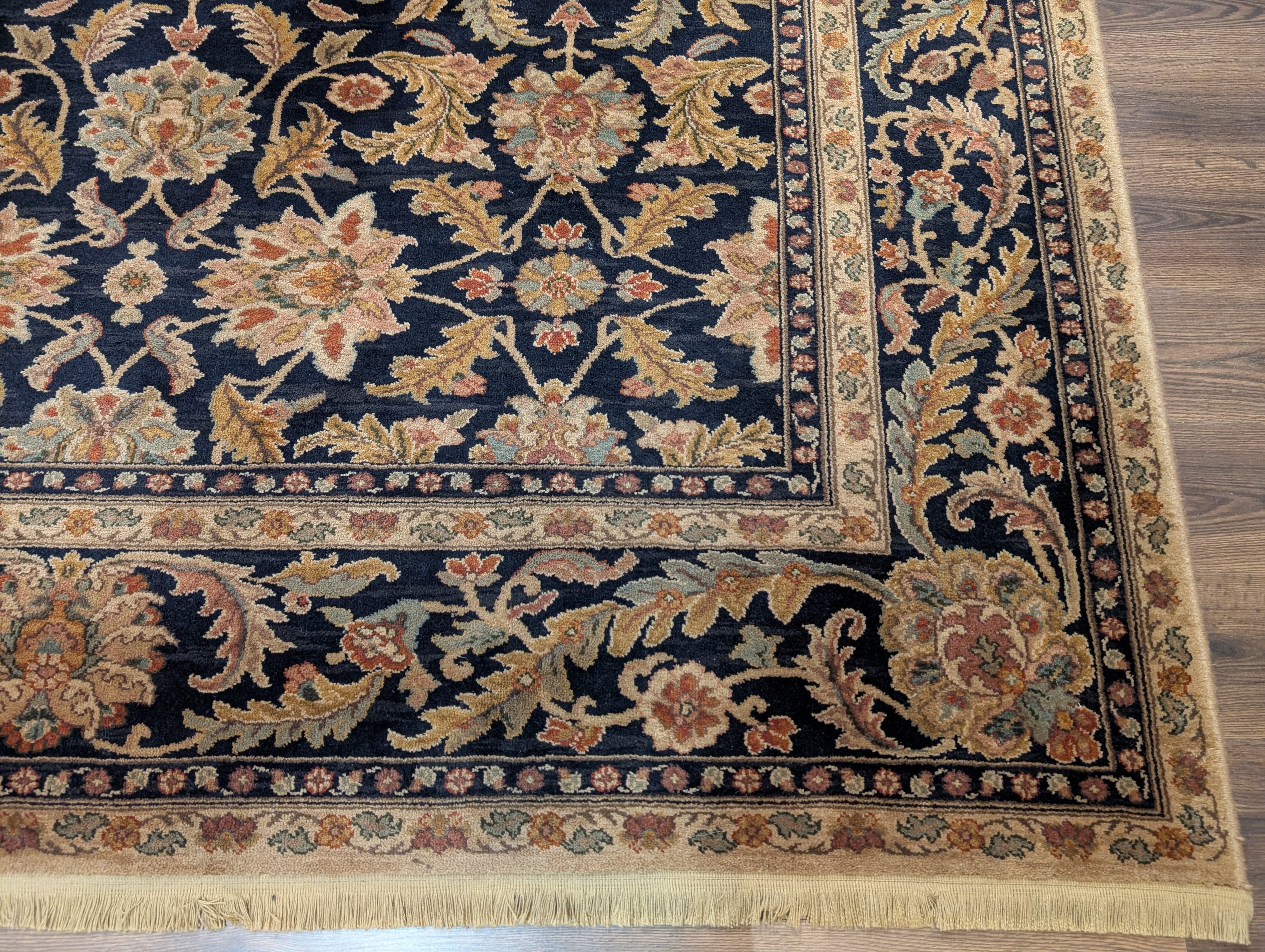 Karastan Rug 8.8 x 10 Antique Legends Agra Black Wool Carpet - Jewel Rugs