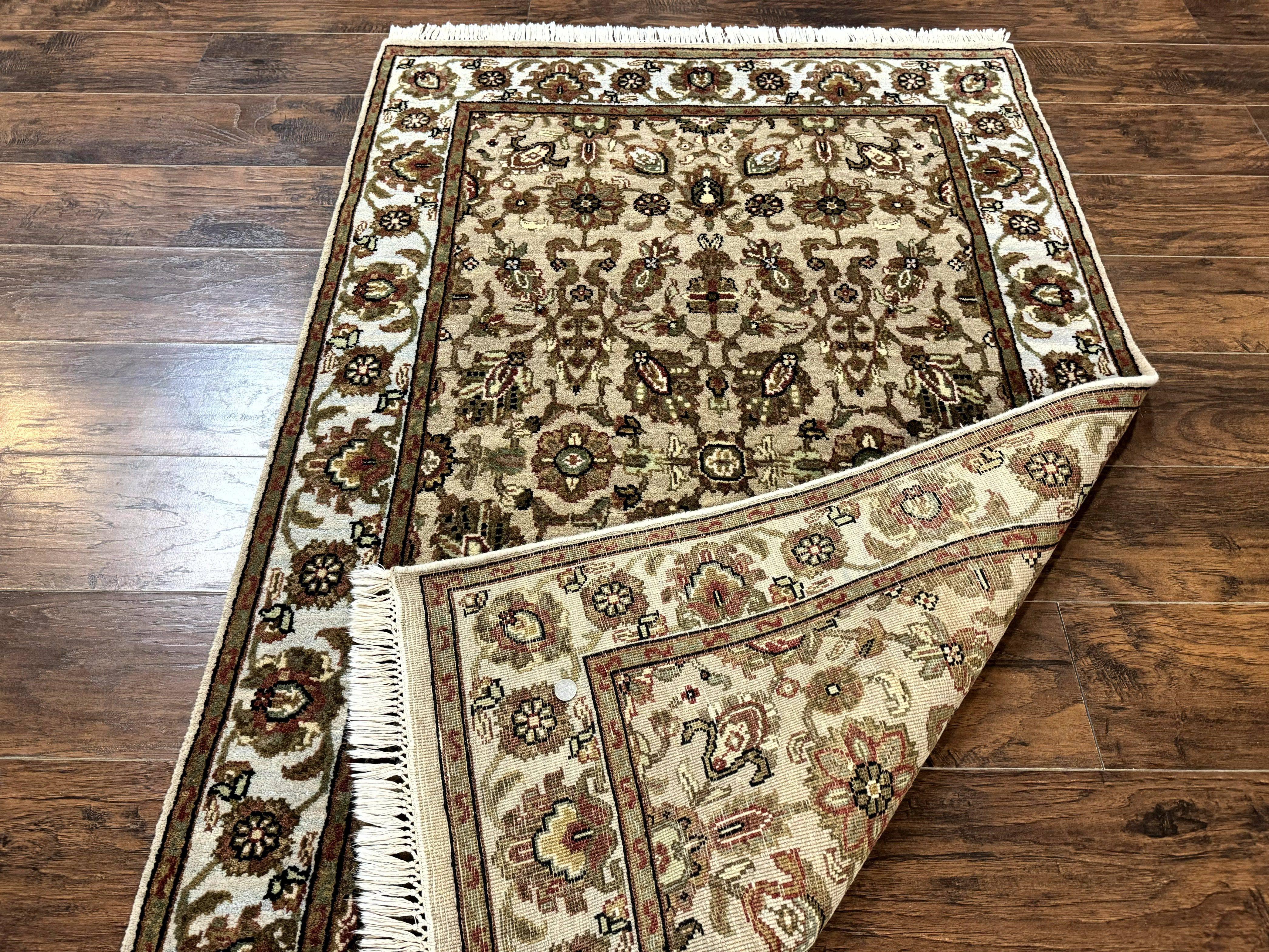 Pak Persian Rug 4x6, Floral Allover Vintage Oriental Carpet, Handmade Wool Rug - Jewel Rugs