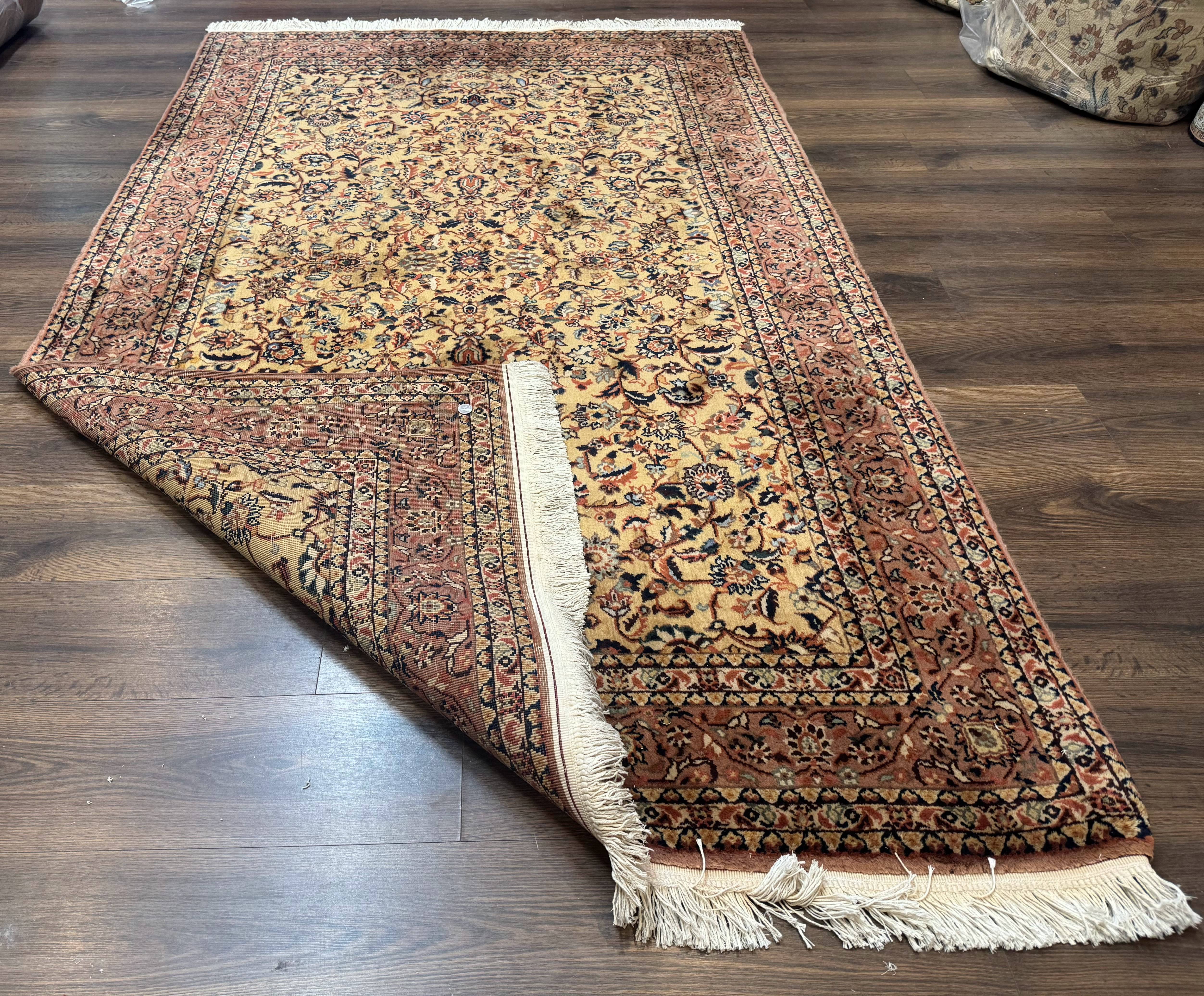 Indo Persian Rug 5x8, Light Tan/Camel, Allover Design - Jewel Rugs
