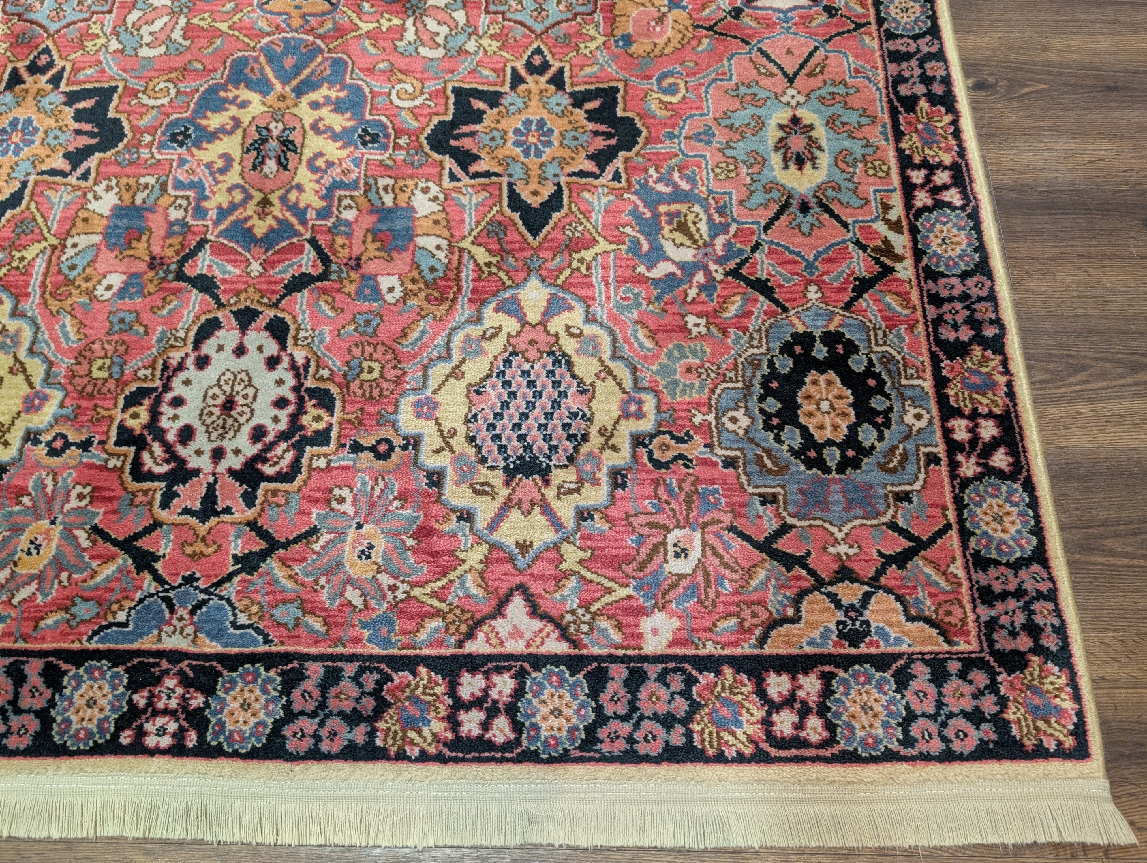 Karastan Rug 5.8 x 9 Williamsburg Kirman Vase #557, Vintage Discontinued Wool Karastan Area Rug - Jewel Rugs
