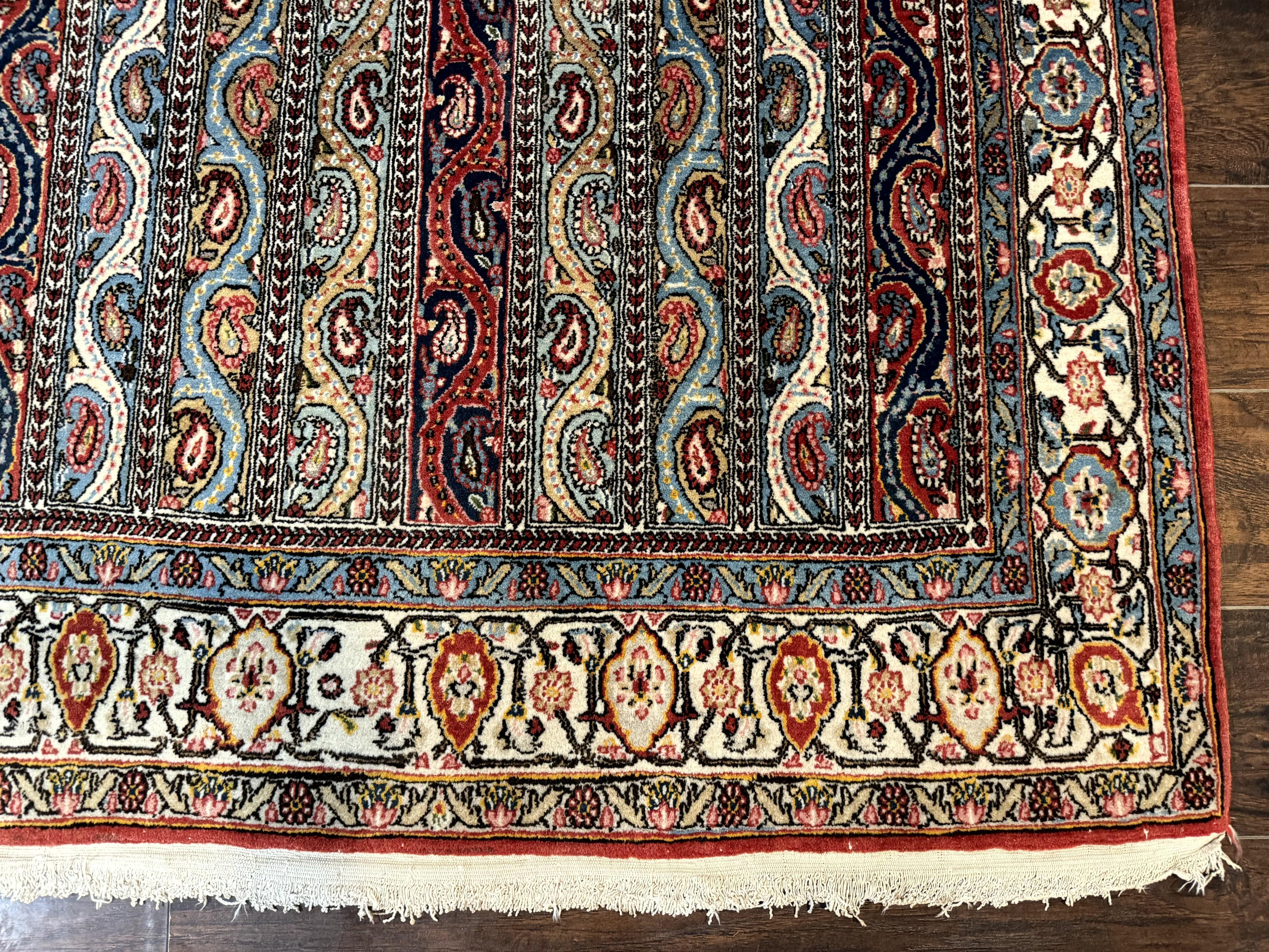 Persian Qum Rug 4x7, Striped Paisley Boteh Design - Jewel Rugs