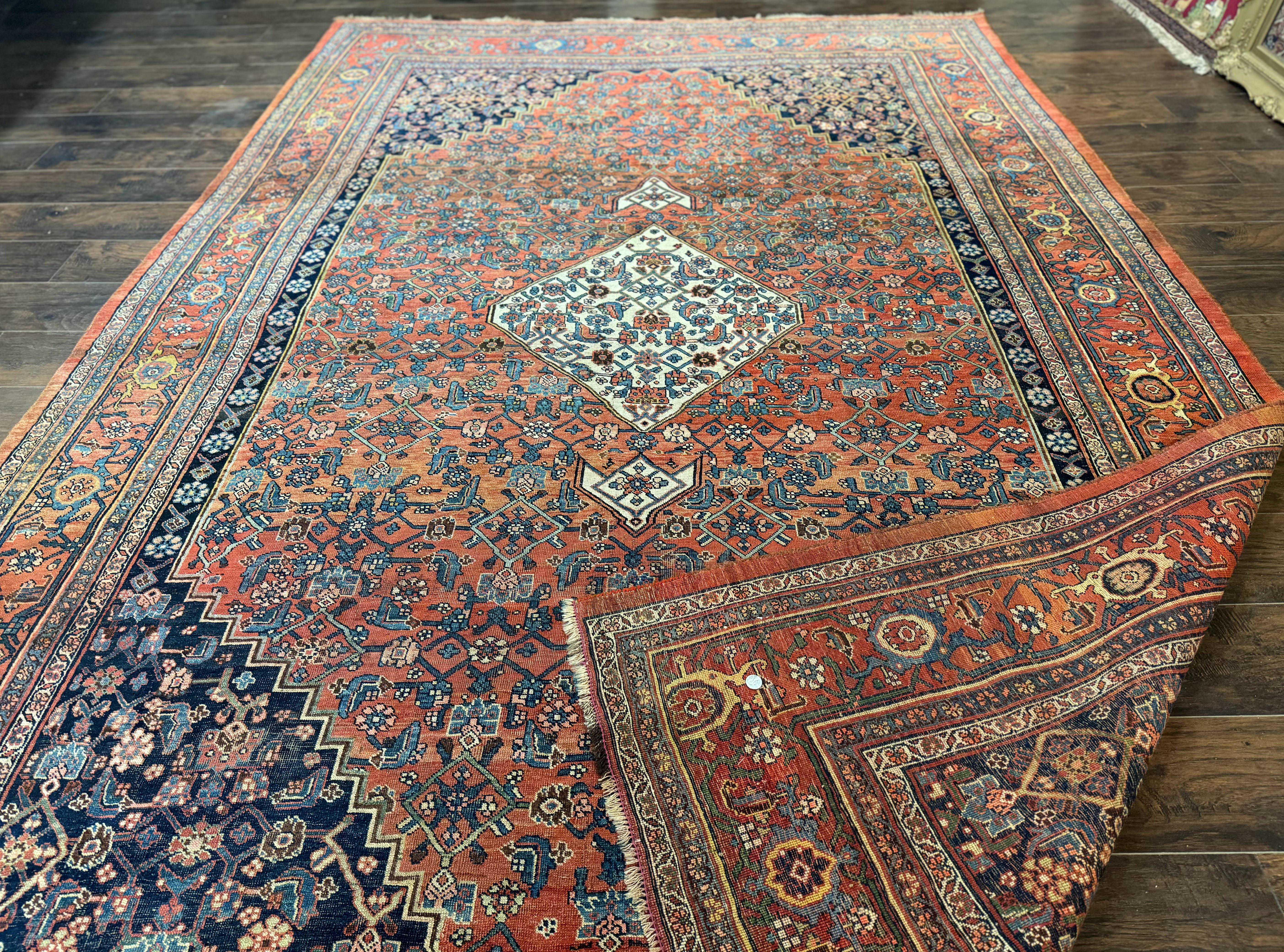 Antique Persian Bidjar Rug 8x12, Rare Persian Carpet - Jewel Rugs