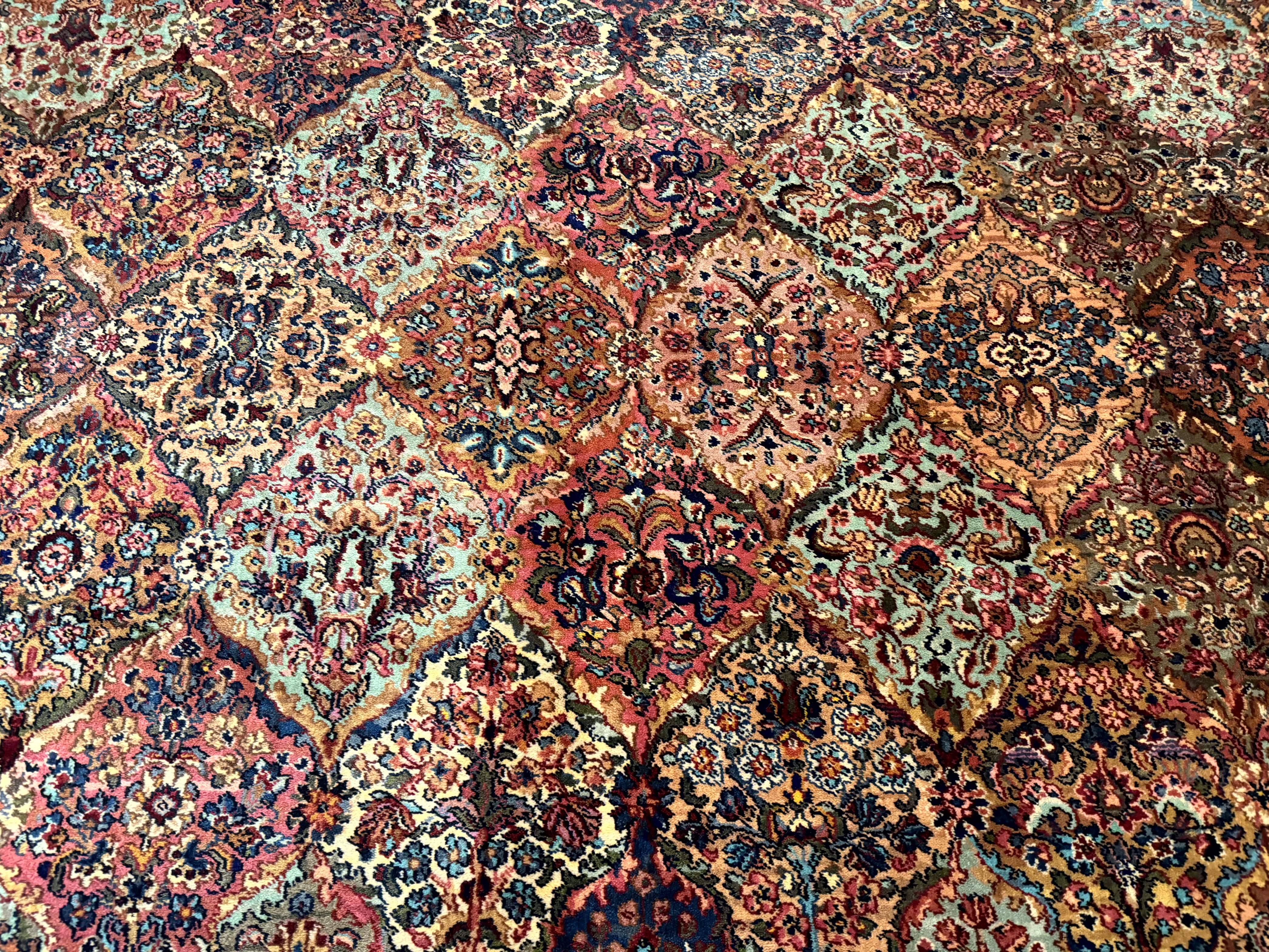 10x18 Karastan Multicolor Panel Kirman Rug #717, Palace Size Wool Discontinued Original 700 Series - Jewel Rugs