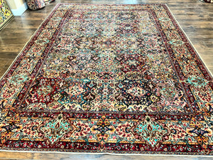 Karastan Rug 9x12 Lanamar Multicolor Panel Kirman #5514, Rare, Wool Karastan Carpet