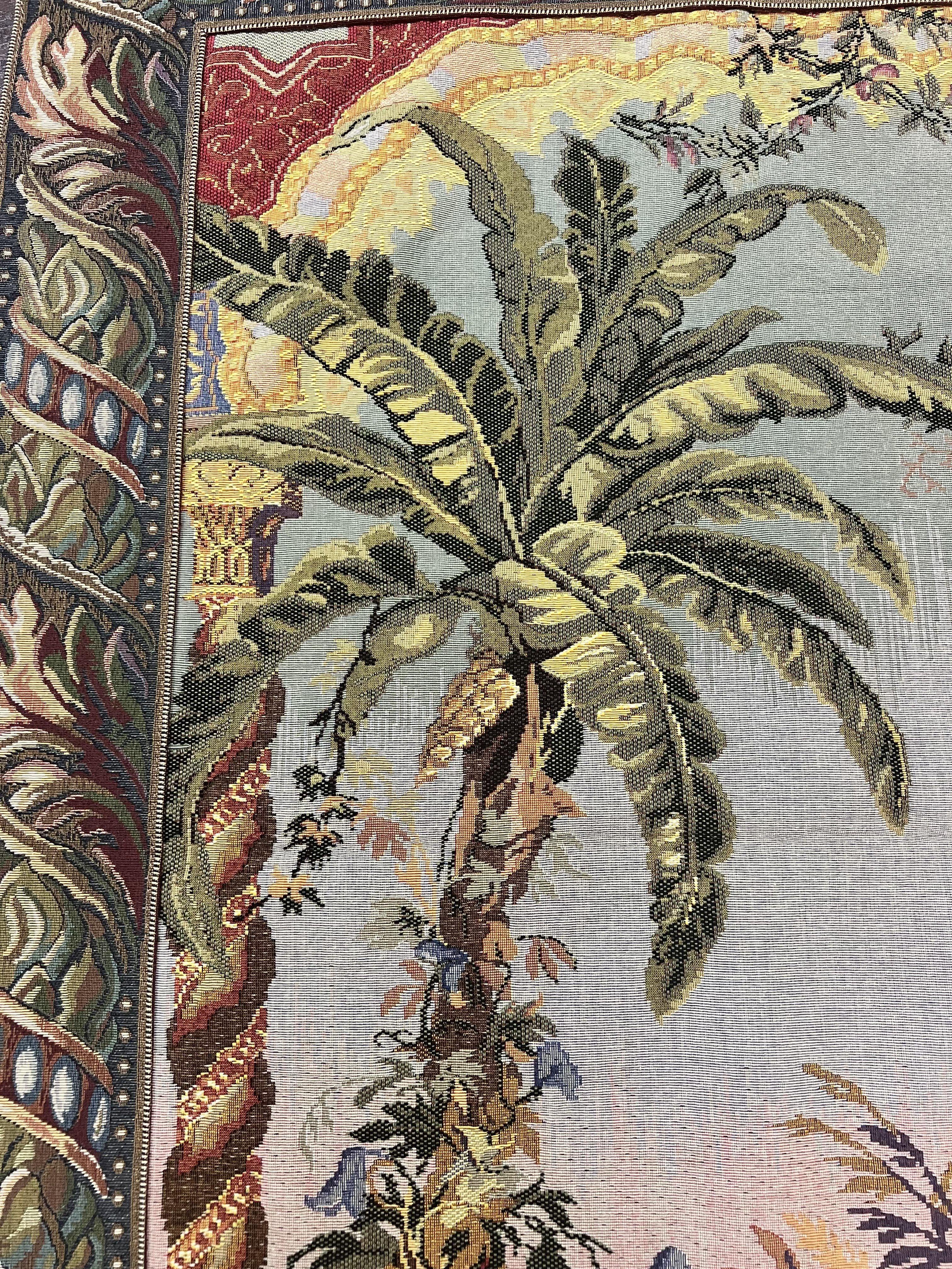 Vintage Tapestry 4 x 5.6, Adorned Elephant Pictorial - Jewel Rugs