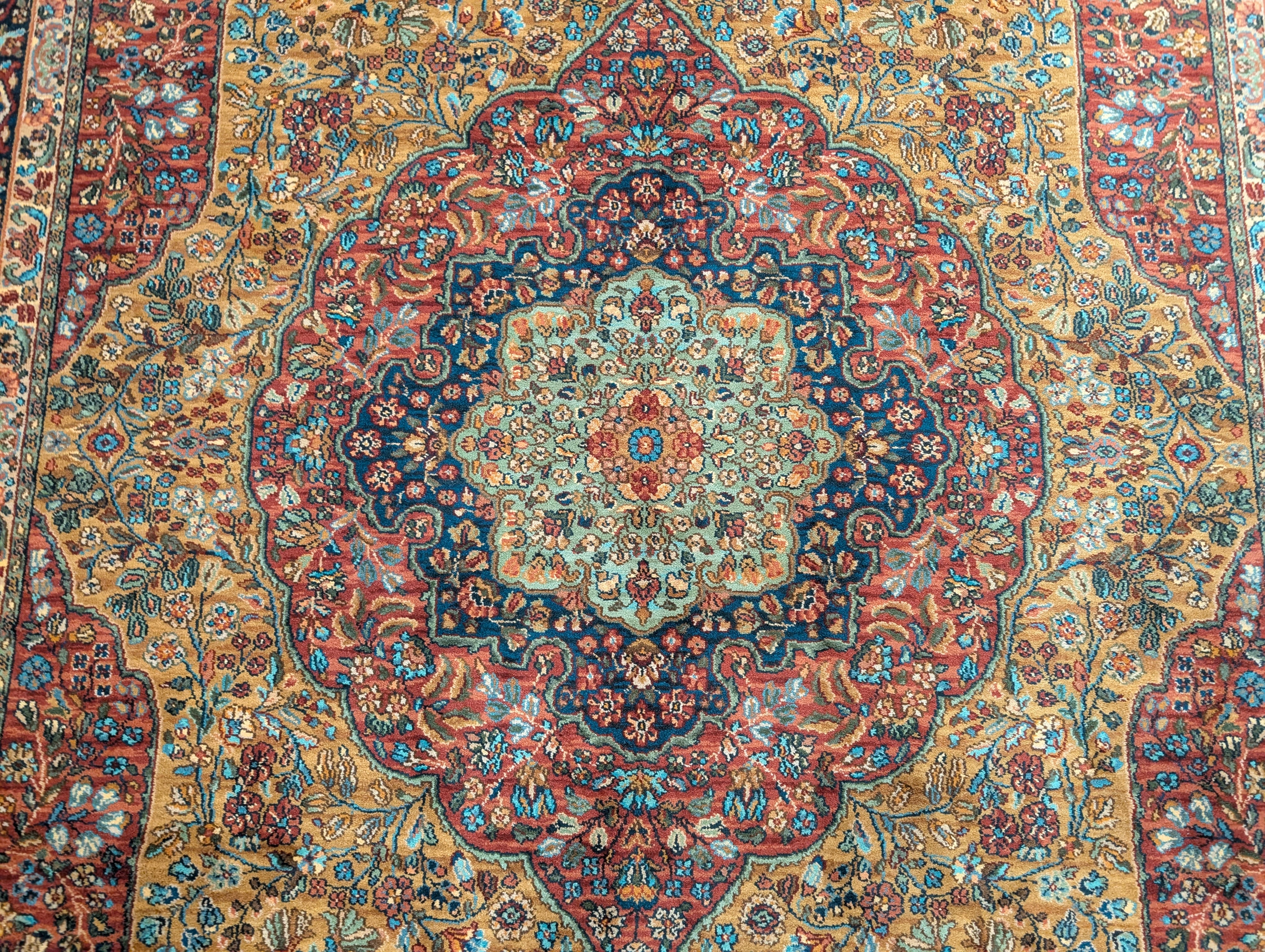 Karastan Rug 8.8 x 12 Medallion Kirman #700/718, Original 700 Series, Discontinued Vintage Wool Carpet - Jewel Rugs