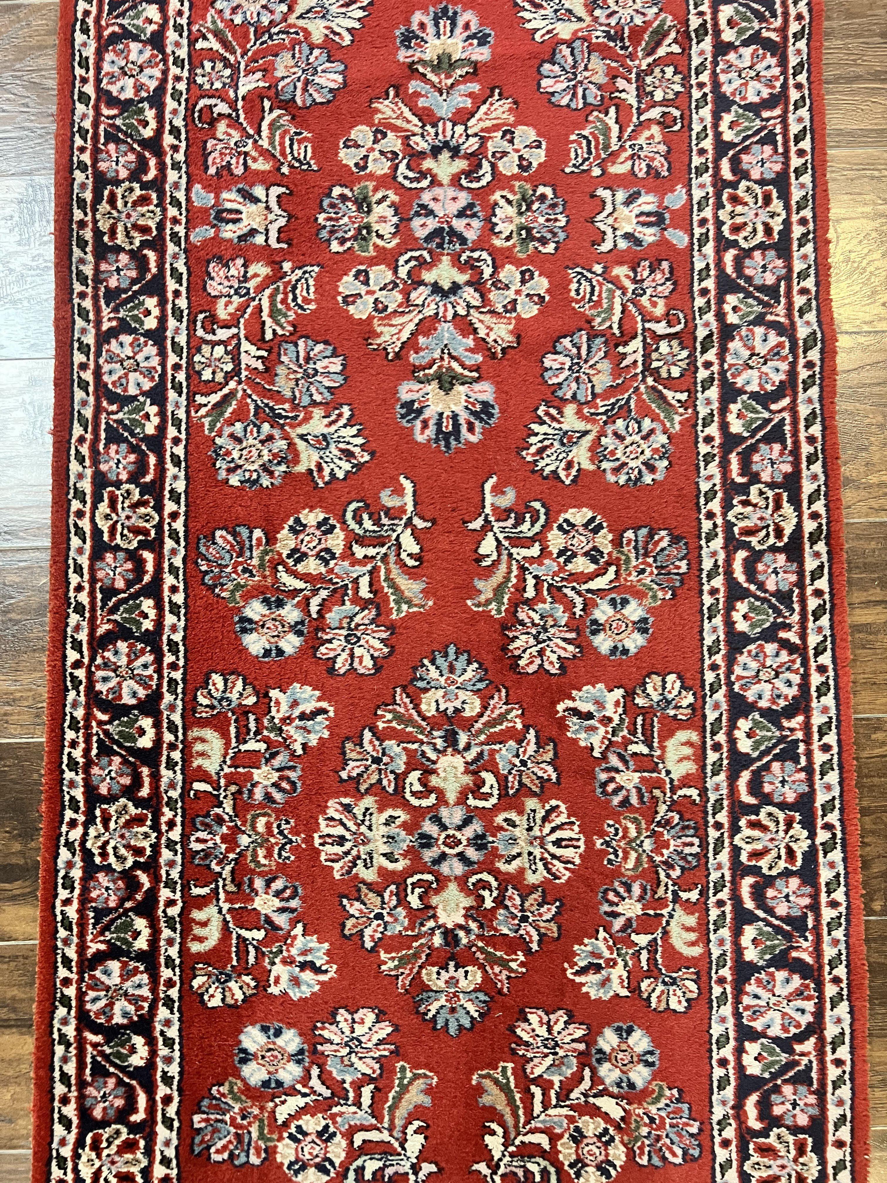 Persian Runner Rug 2.7 x 16, Sarouk Runner, Red - Jewel Rugs