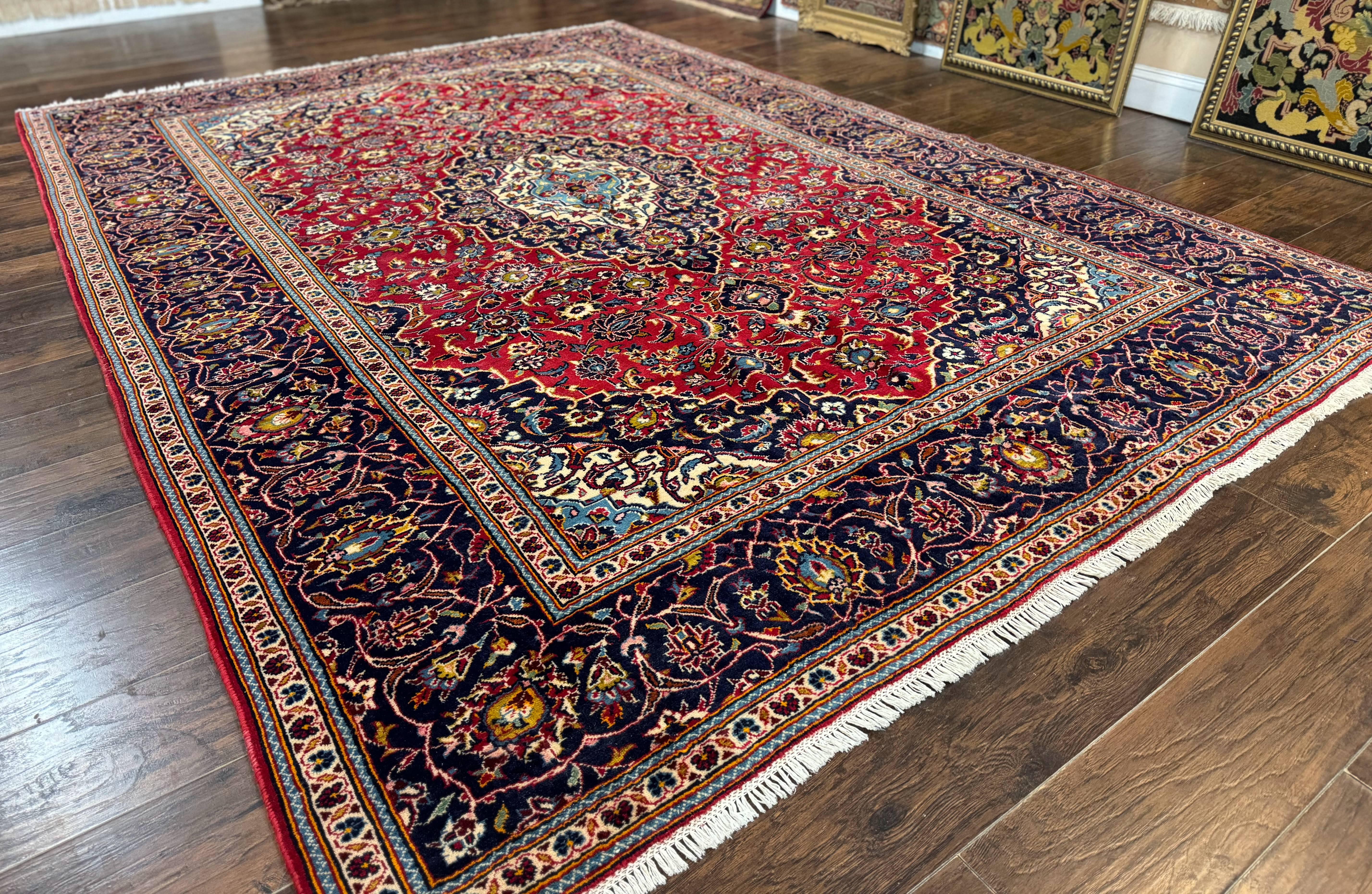 Red Persian Kashan Rug 8x11 - Jewel Rugs