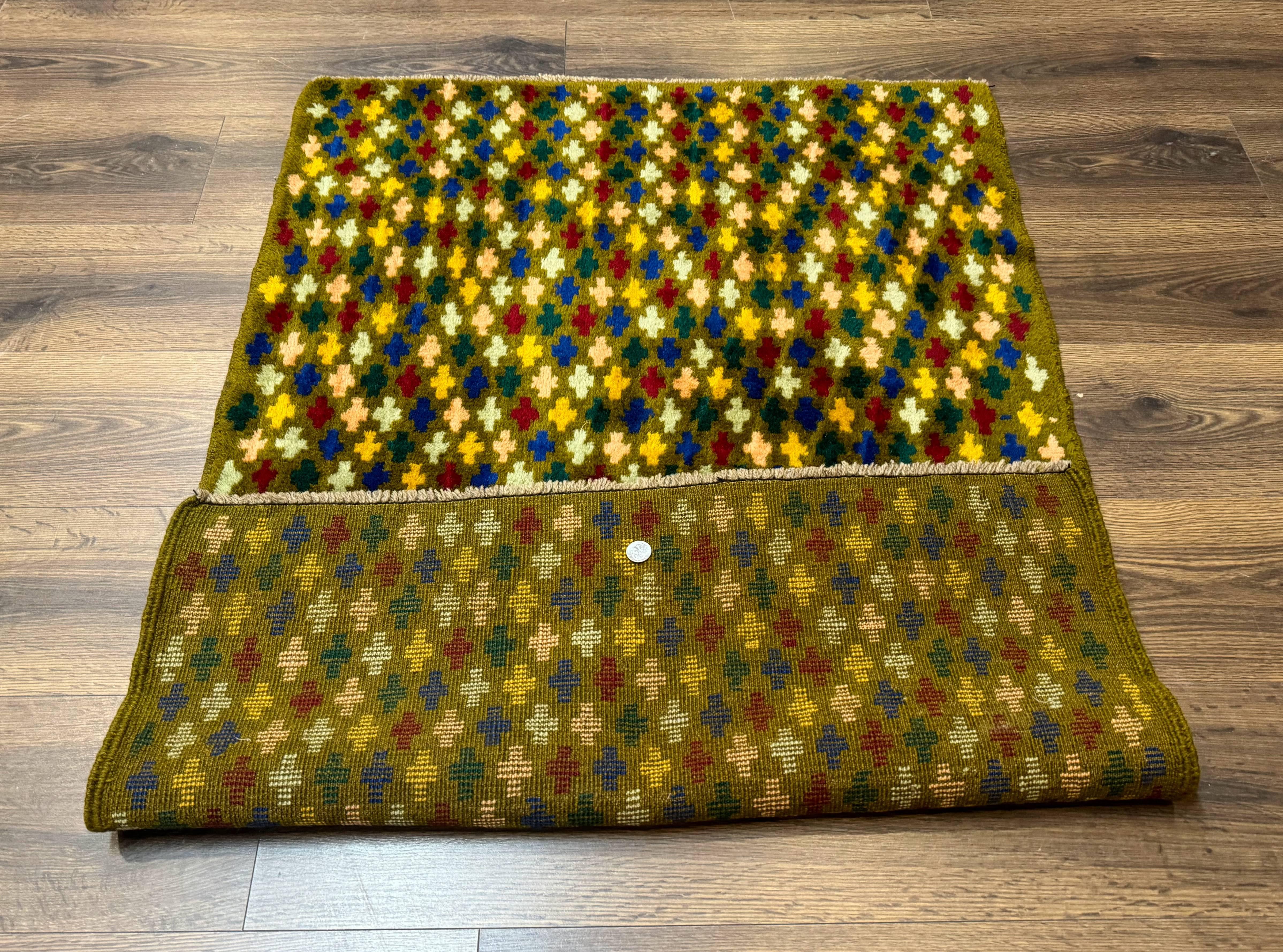 Balouch Rug 3x4, Colorful Afghan Rug, Multicolor, Green - Jewel Rugs