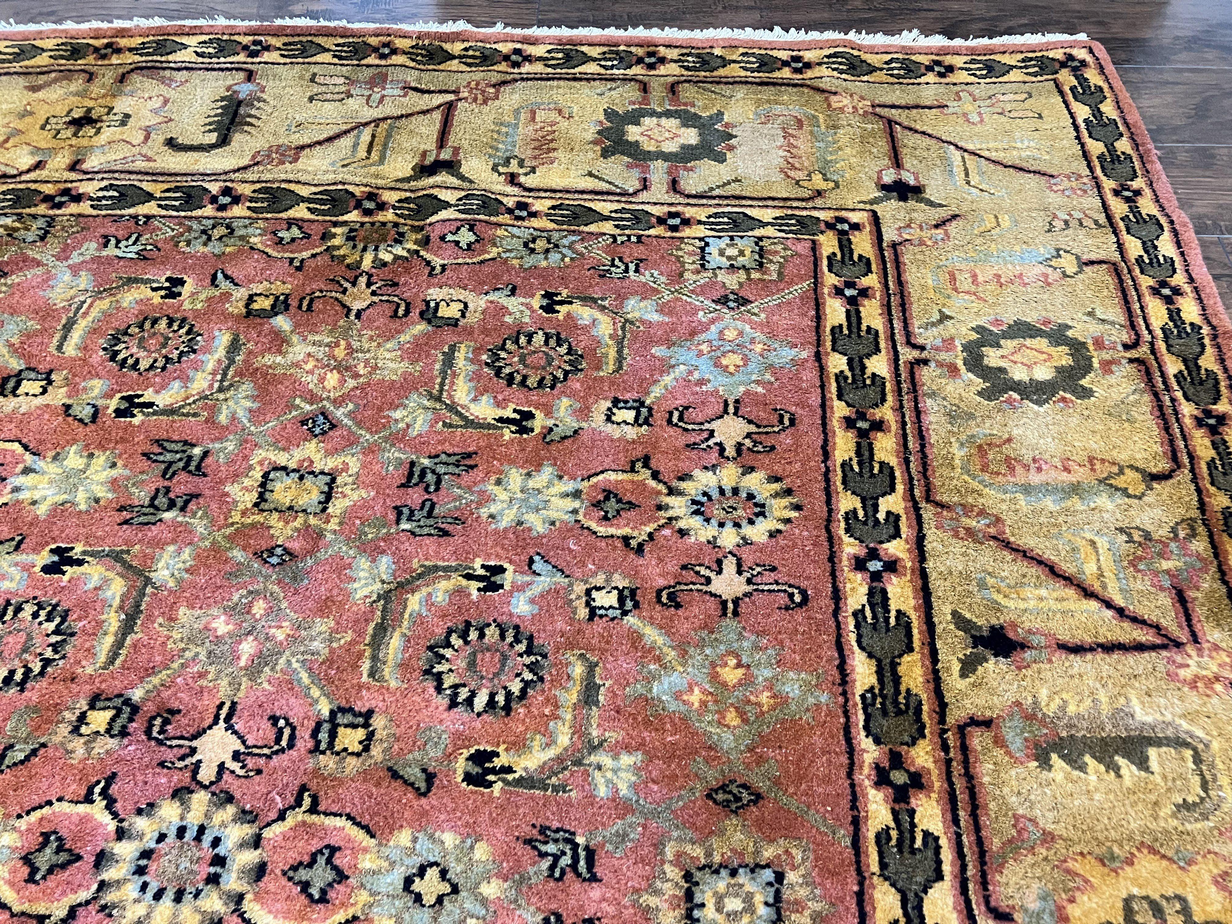 Large Turkish Rug 10x17, Oversized Palace Sized Vintage Handmade Oriental Carpet, Wool Oushak Rug, Light Red - Jewel Rugs