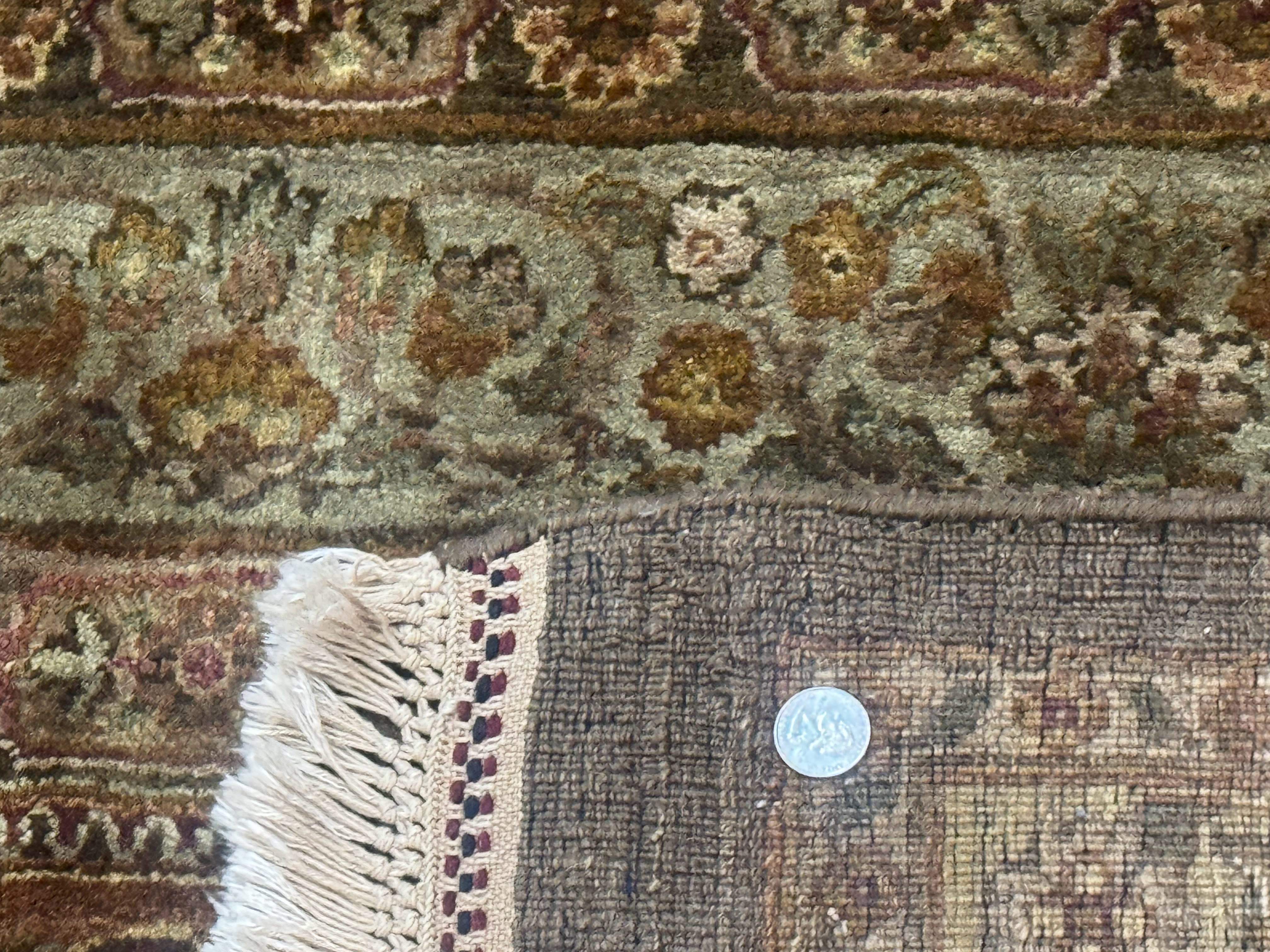 Large Indian Wool Rug 12x14, Wool Handmade Panel Design Carpet, Traditional, Palace Size - Jewel Rugs