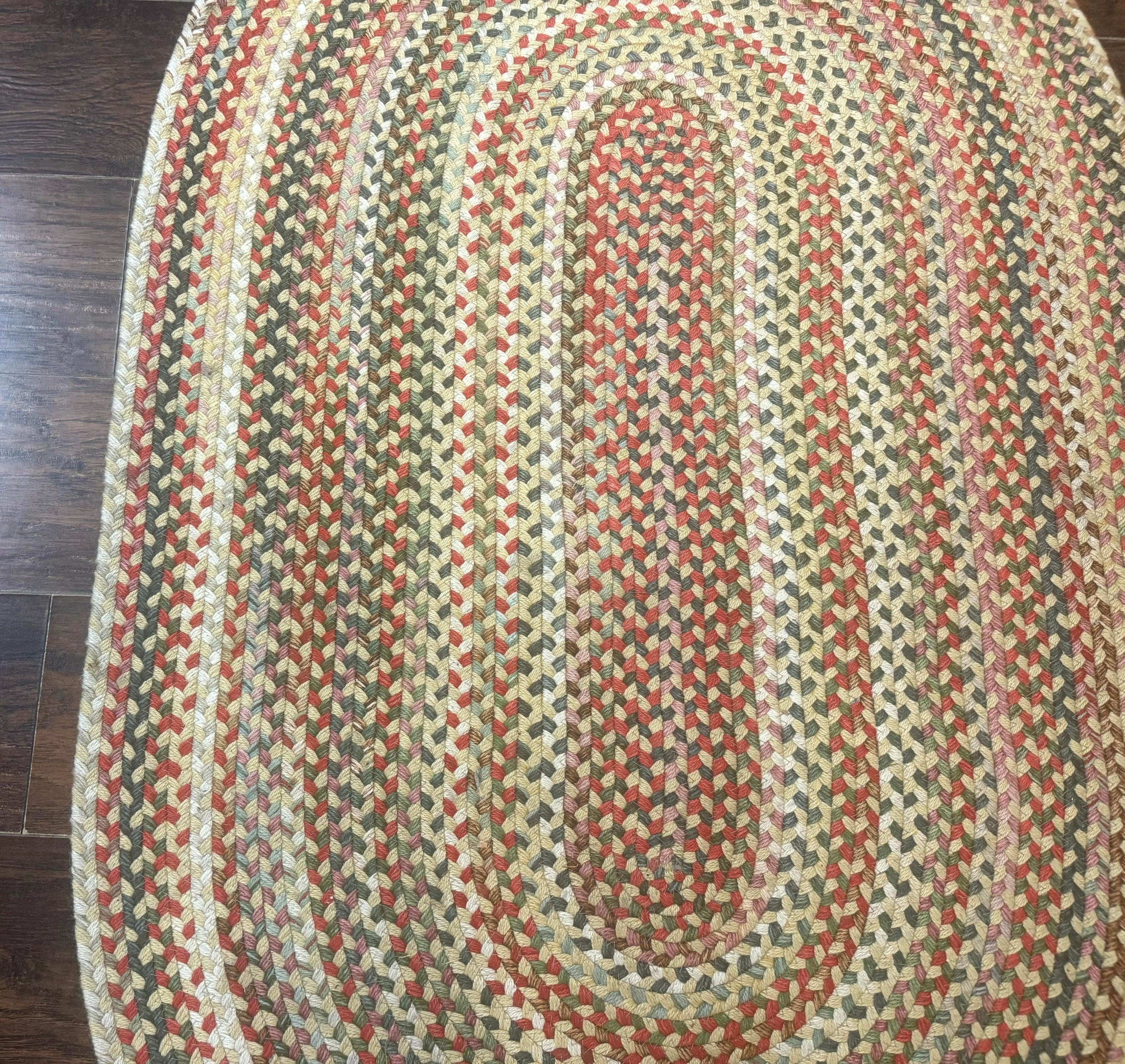 Braided American Oval Rug 3x5, Multicolor, Hand Braided - Jewel Rugs