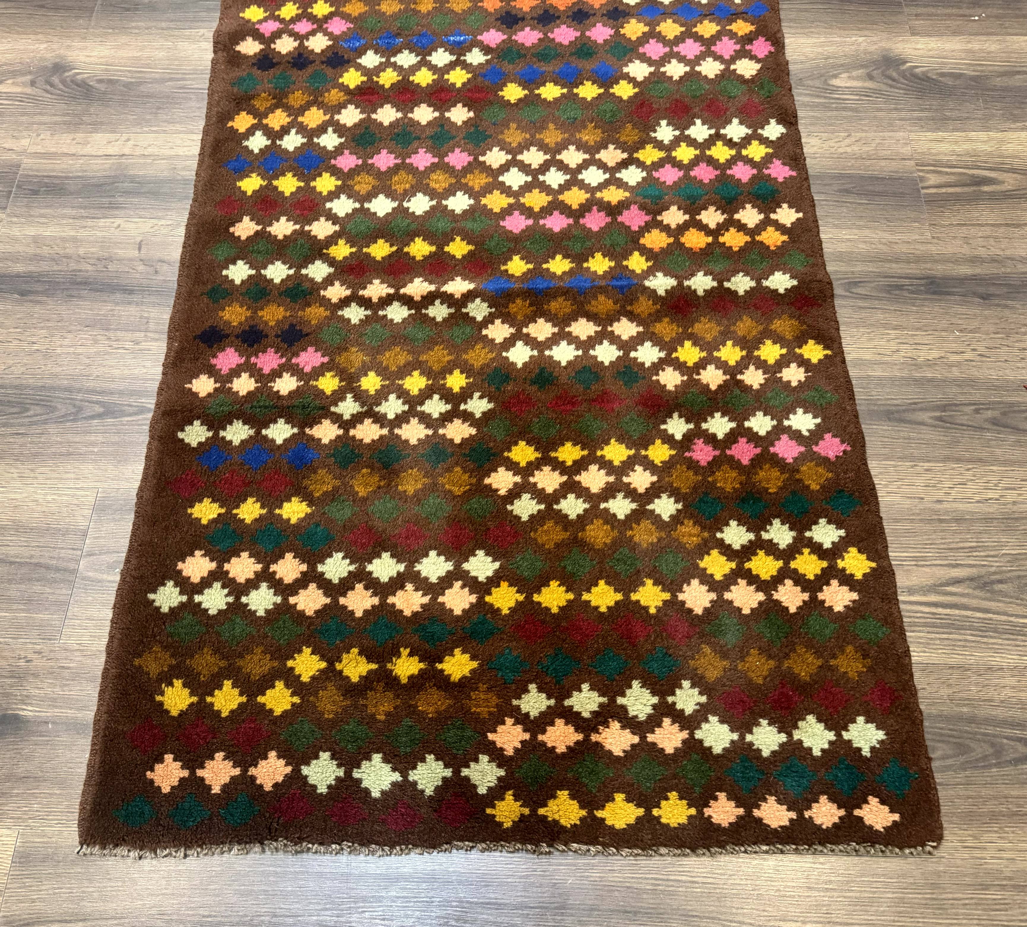 Afghan Balouch Rug 3x5 Multicolor Vintage Handmade Wool Carpet - Jewel Rugs