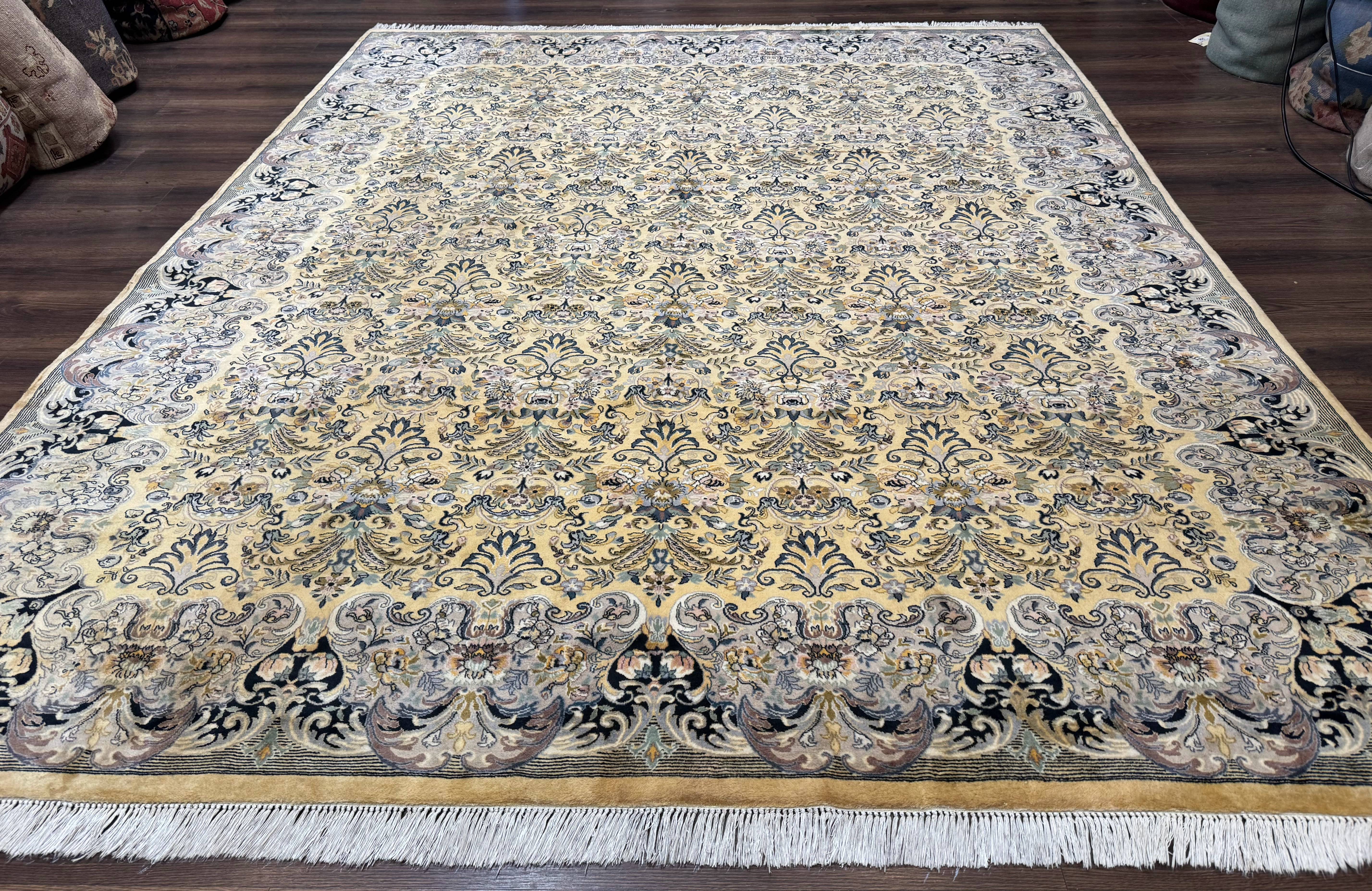 Pak Persian Rug 8x10, Allover Pattern, Fine 225 KPSI, Cream - Jewel Rugs