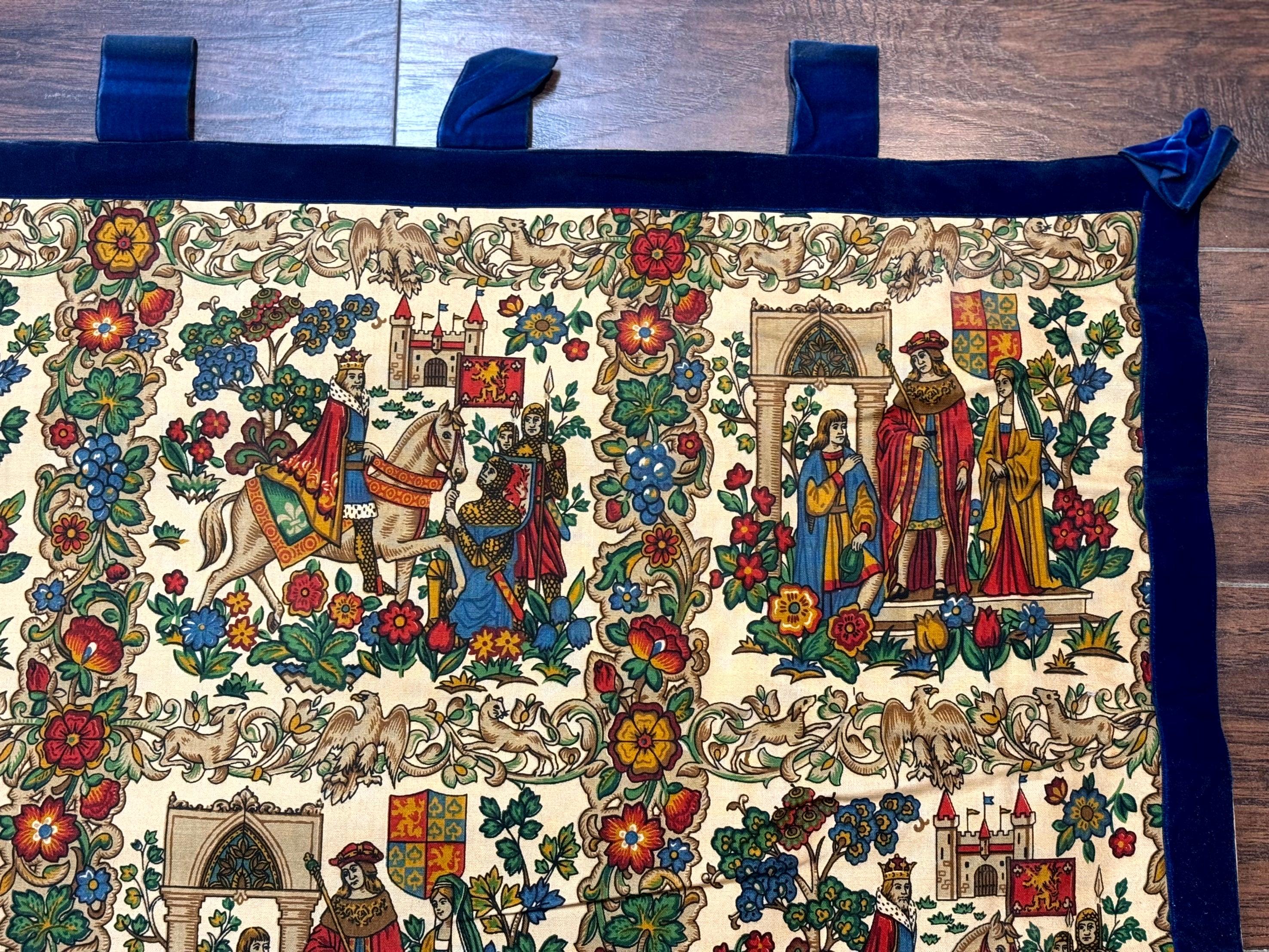 Vintage European Tapestry 4x4, Medievel Design - Jewel Rugs