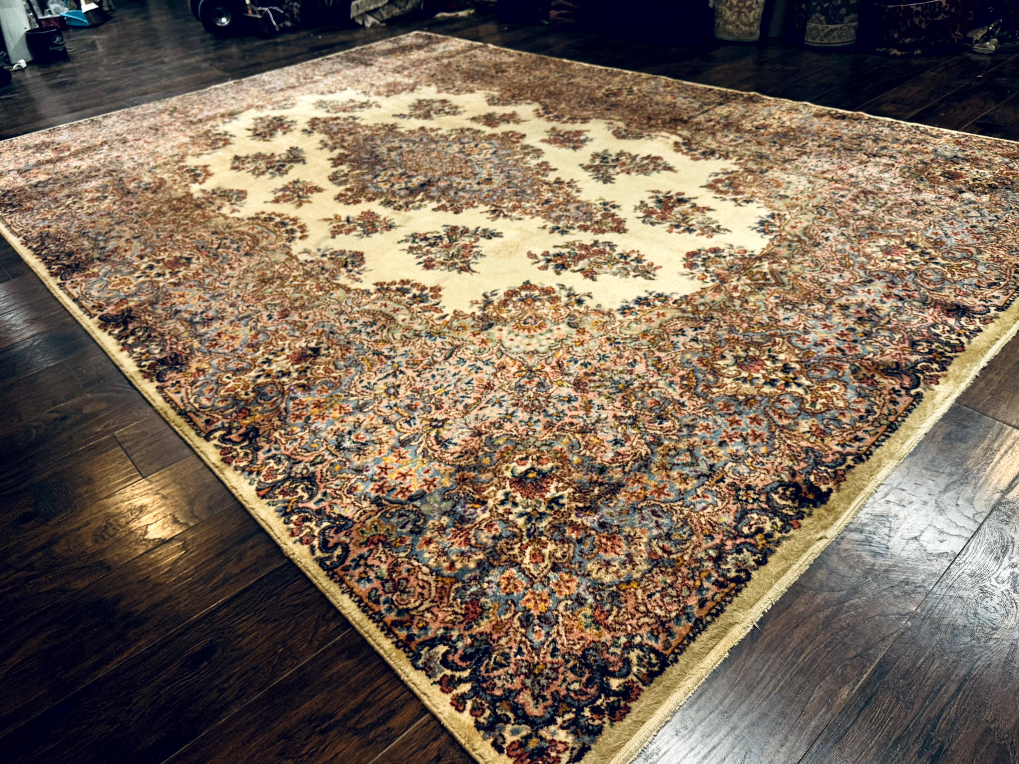 Karastan Kirman Rug #781, Antique Karastan Oriental Carpet 8.8 x 12, Wool Area Rug, Original Collection 700 Series, Rare Discontinued - Jewel Rugs