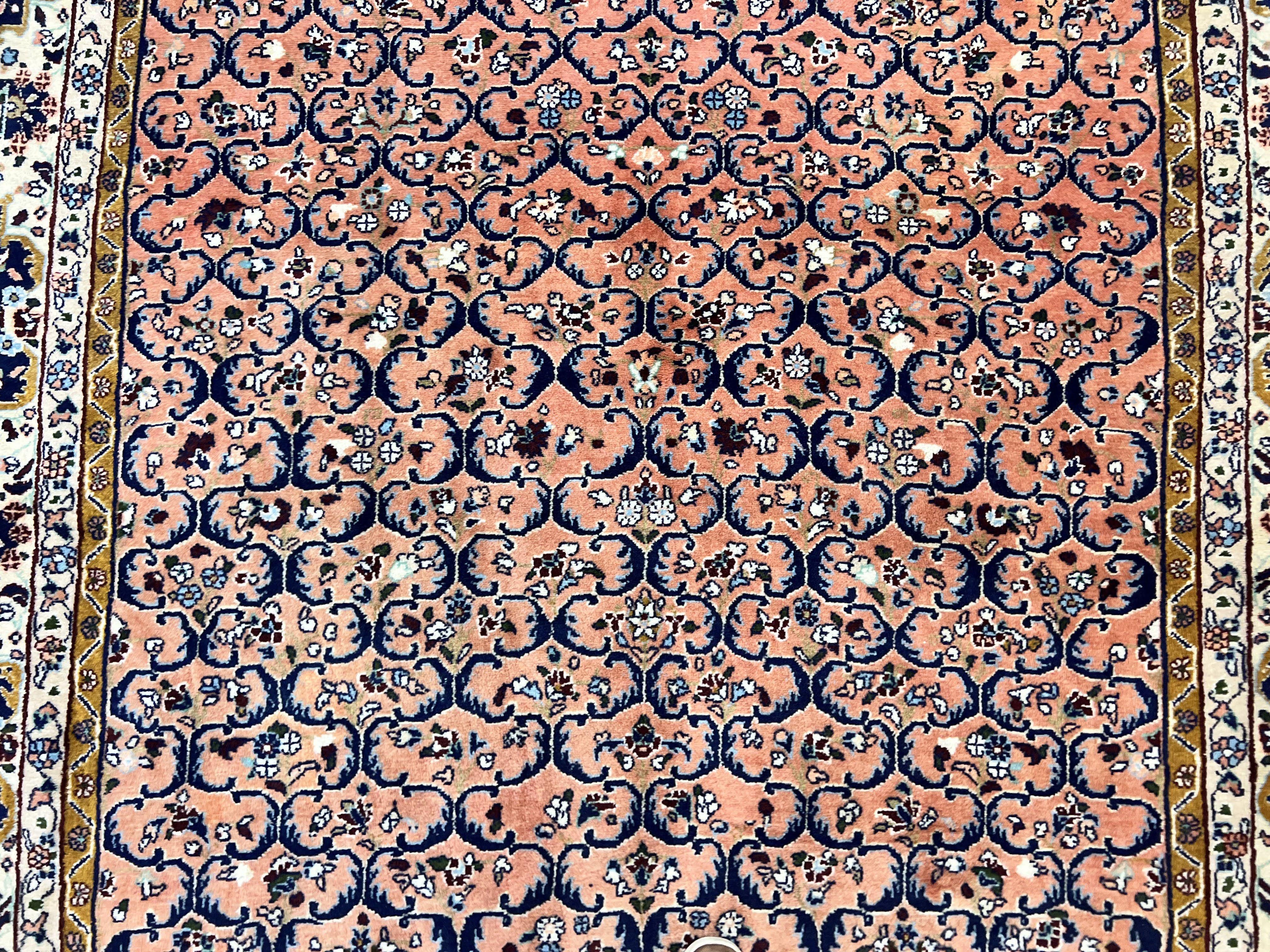 Persian Lilihan Rug 7x9 - Light Red & Cream, Floral Pattern - Jewel Rugs