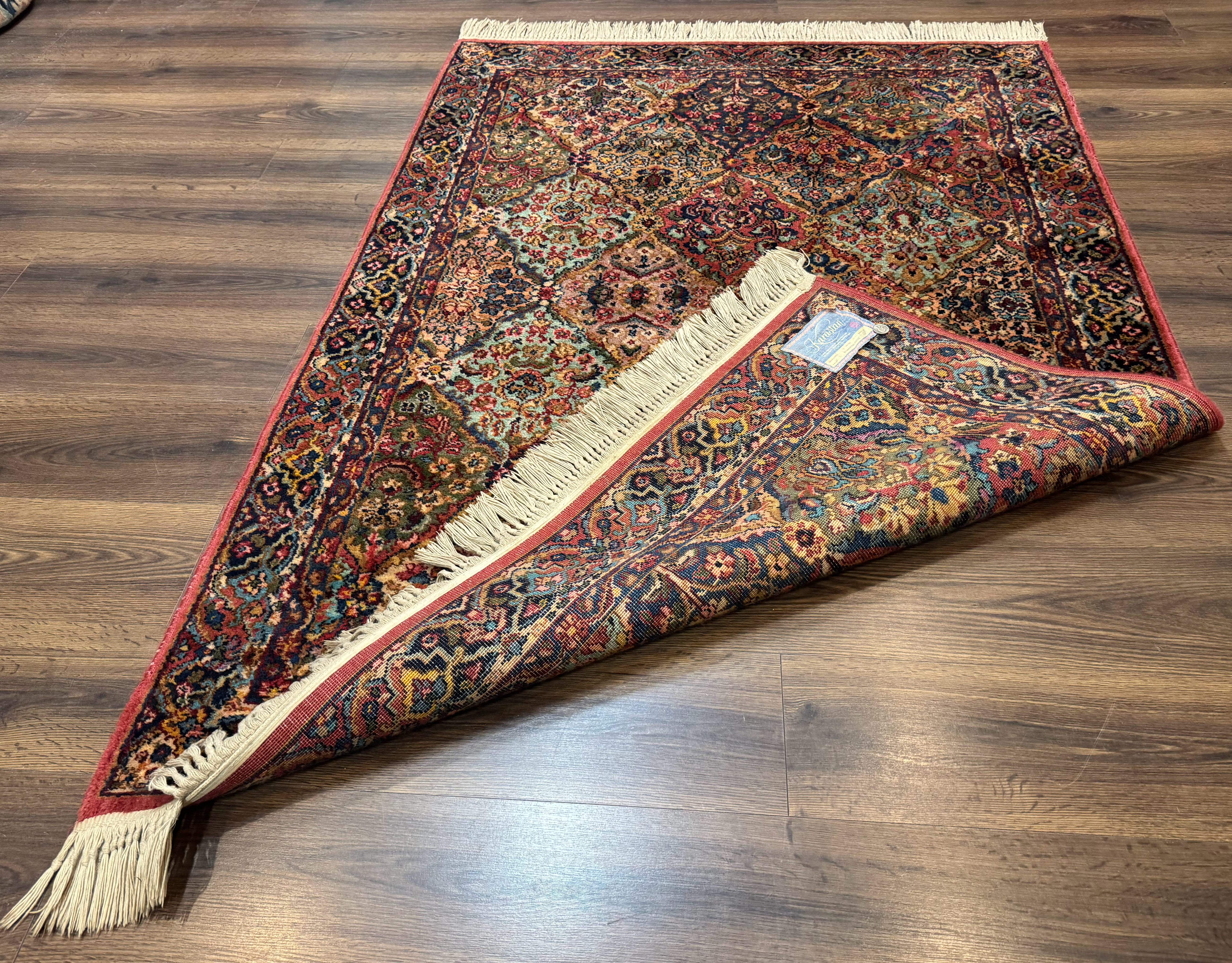 Karastan Rug 4x6, Multicolor Panel Kirman #717, Wool Original 700 Series Vintage - Jewel Rugs