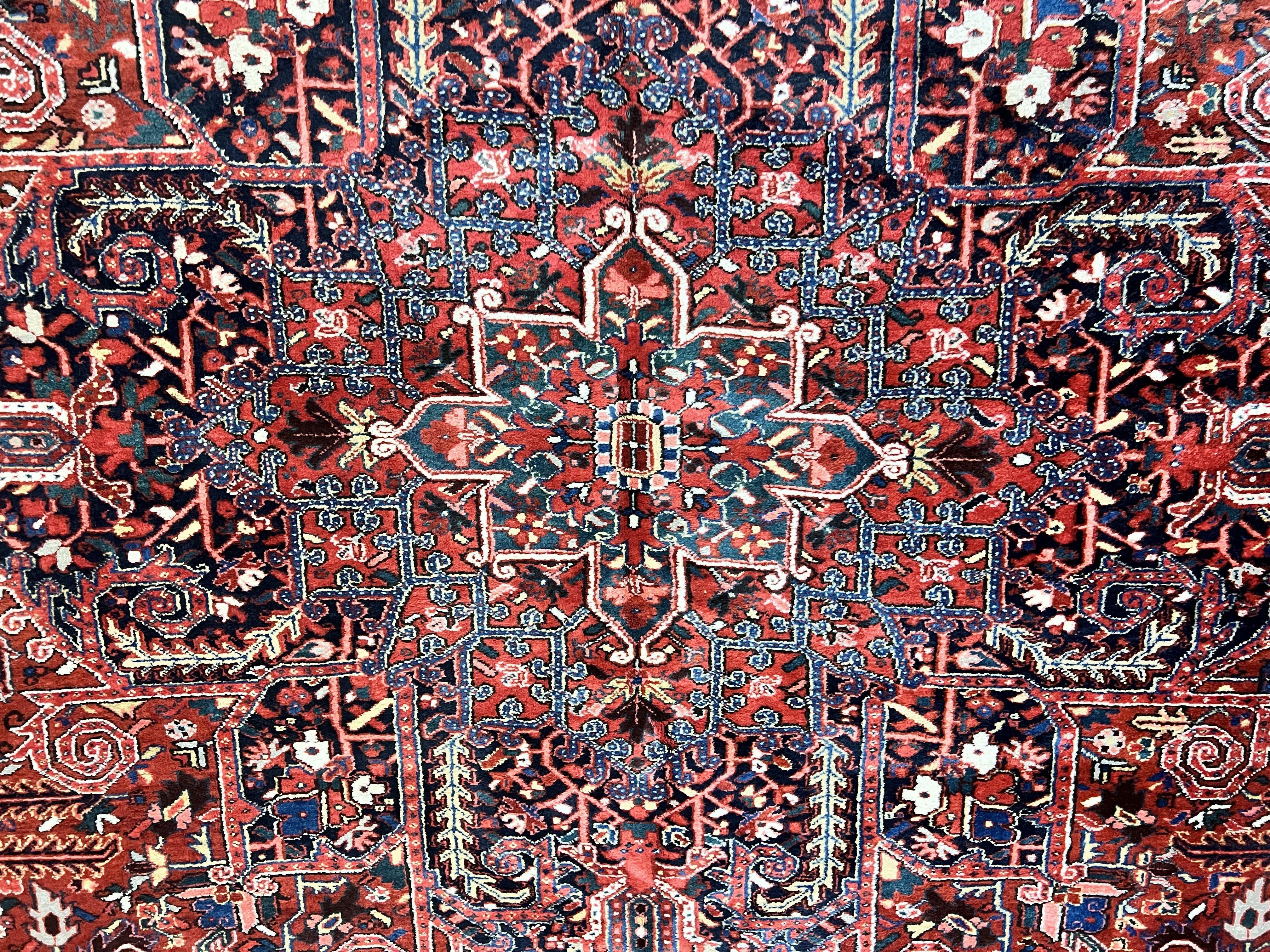 Large Persian Heriz Rug 11x15, Geometric Palace Size Carpet - Jewel Rugs