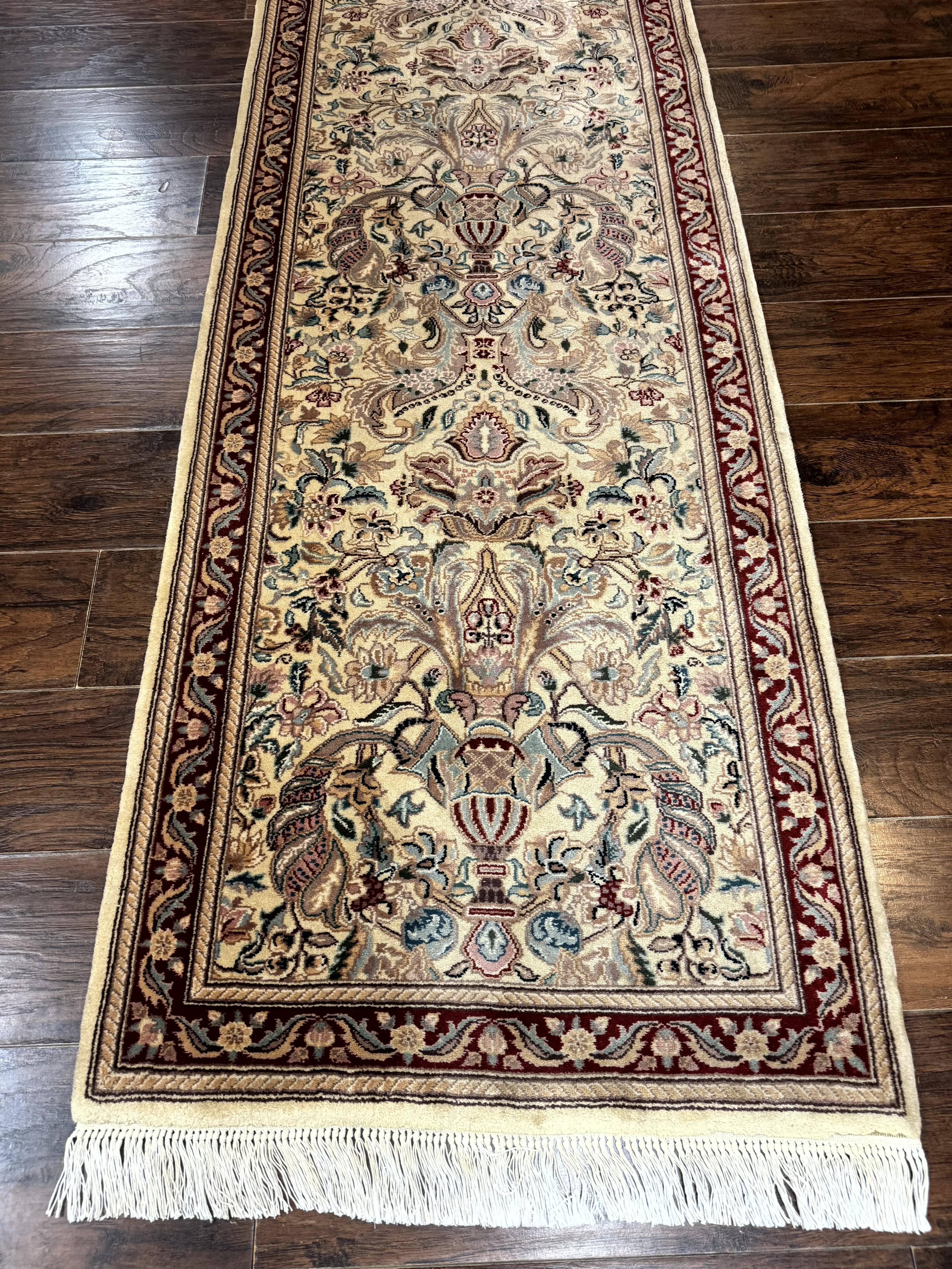 Pakistani Runner Rug 2.8 x 14, Pak Persian Hallway Rug, Cream Color - Jewel Rugs
