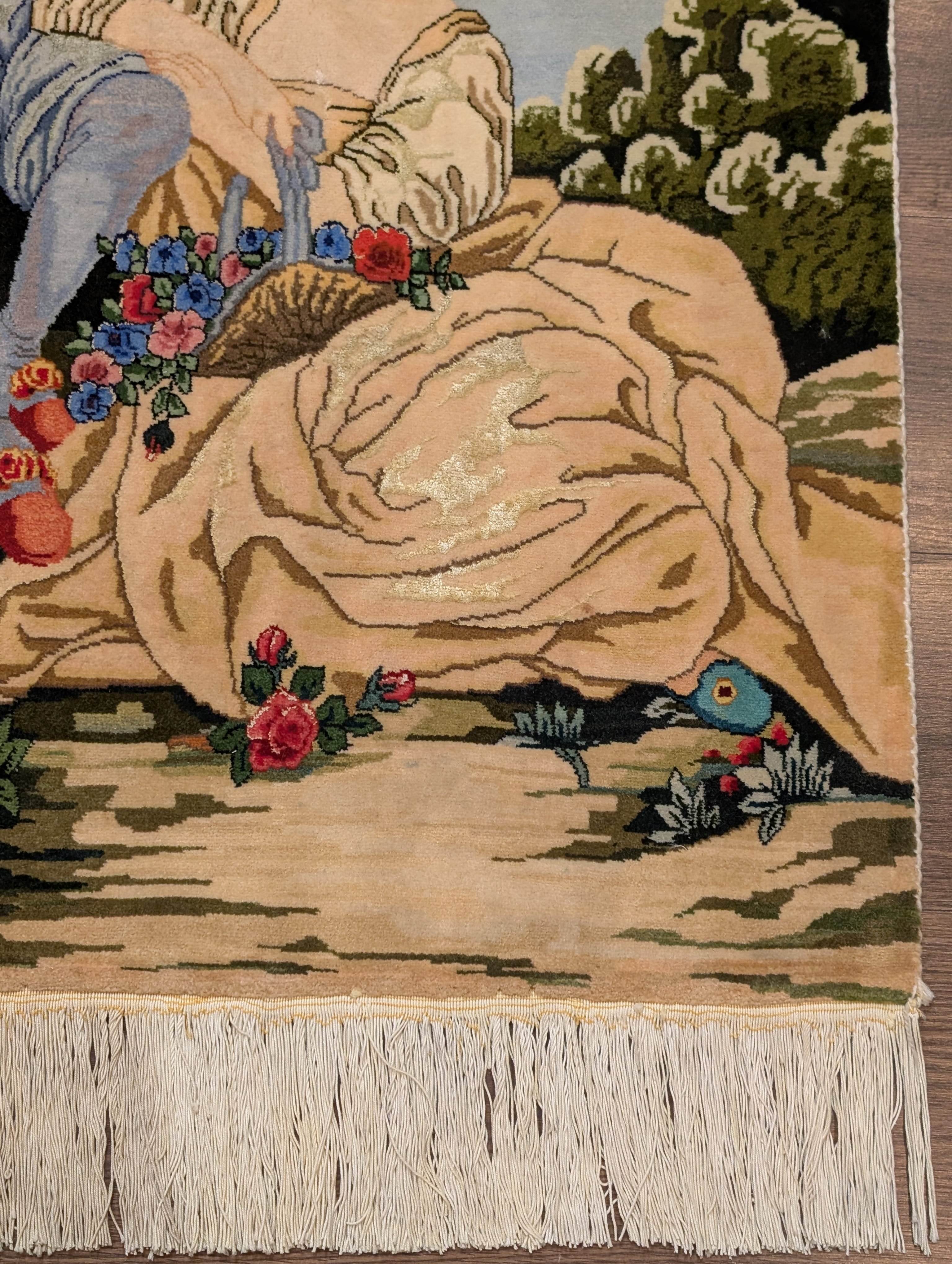 Persian Pictorial Rug 2x3, Lovers, Very Fine 400 KPSI, Tabriz Rug - Jewel Rugs