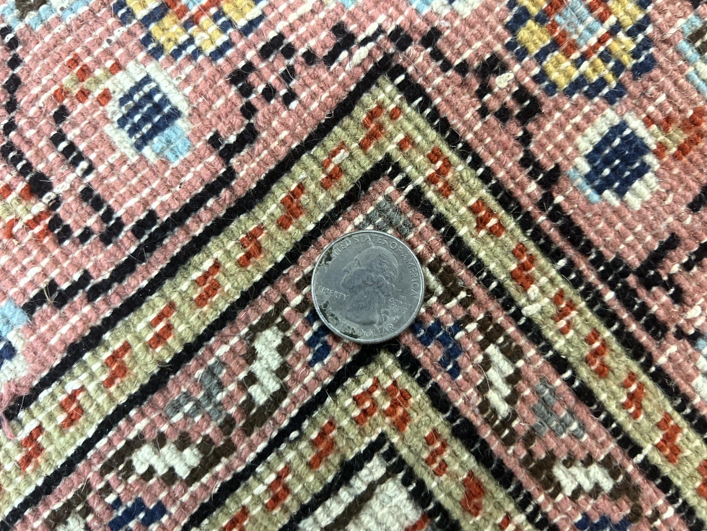 Turkish Rug 6x8, Kayseri Carpet, Handmade Vintage Wool Rug, Cream Multicolor, Allover Pattern - Jewel Rugs