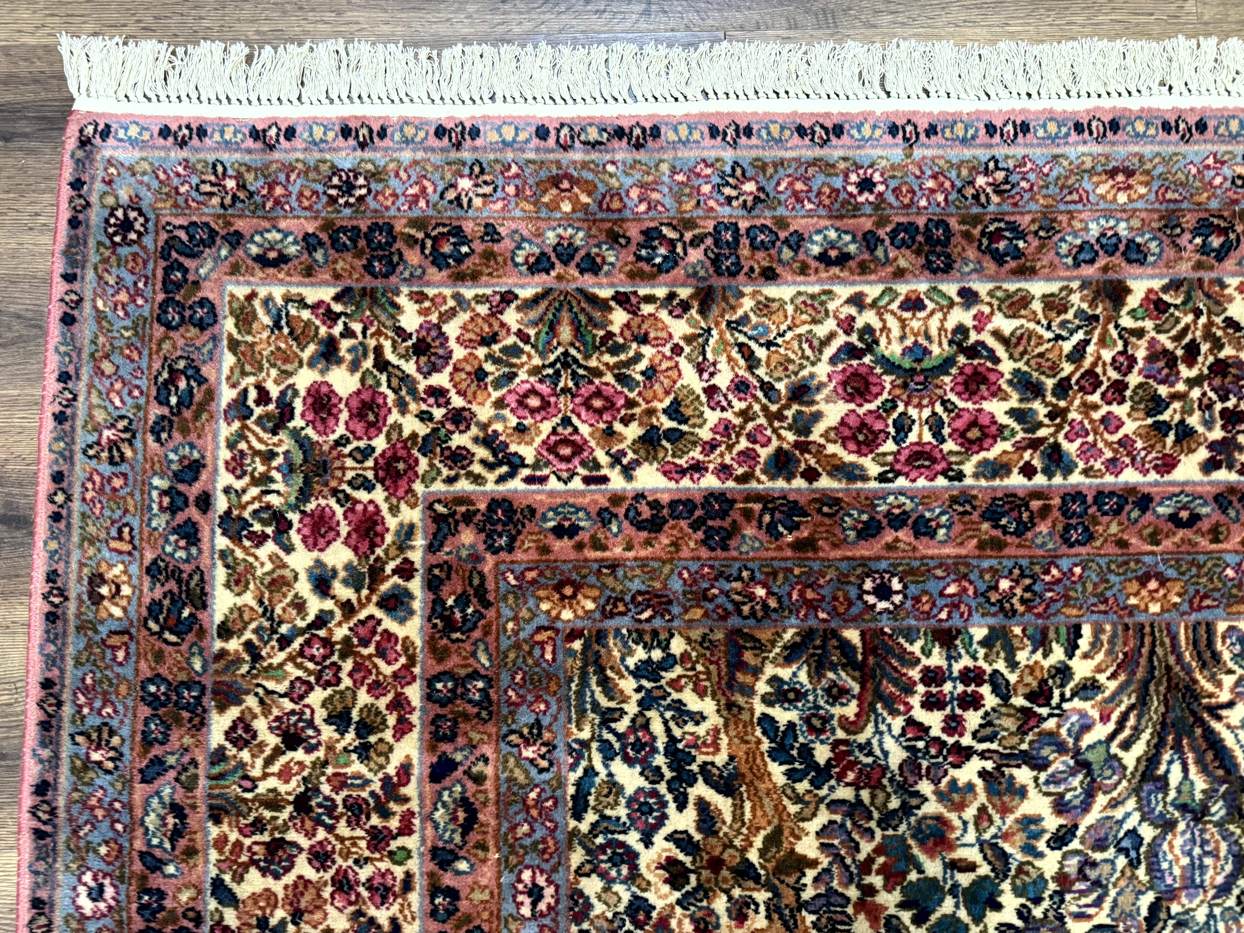 Karastan Rug 9x12, Lanamar Kirman #5519, Wool Antique Floral Karastan Carpet, Tree of Life Design - Jewel Rugs