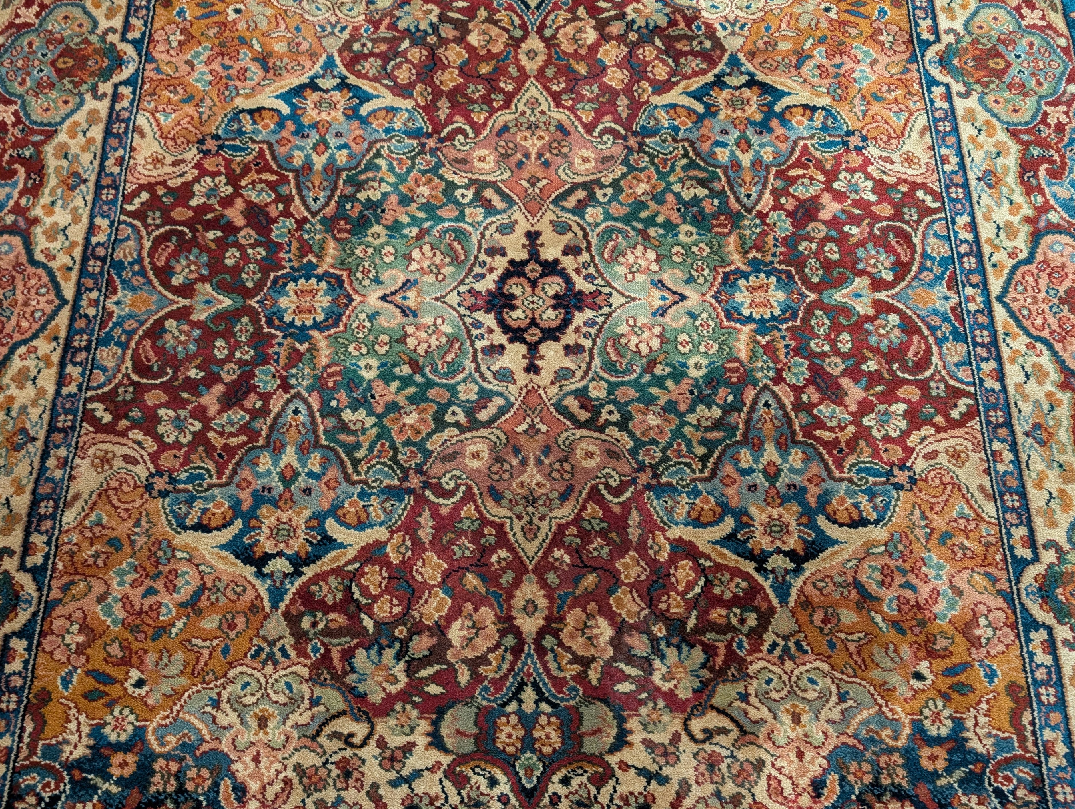 Karastan Rug 5.9 x 9, Samovar Teawash Kirman Panel #900-902, Wool Pile Vintage, Rare - Jewel Rugs