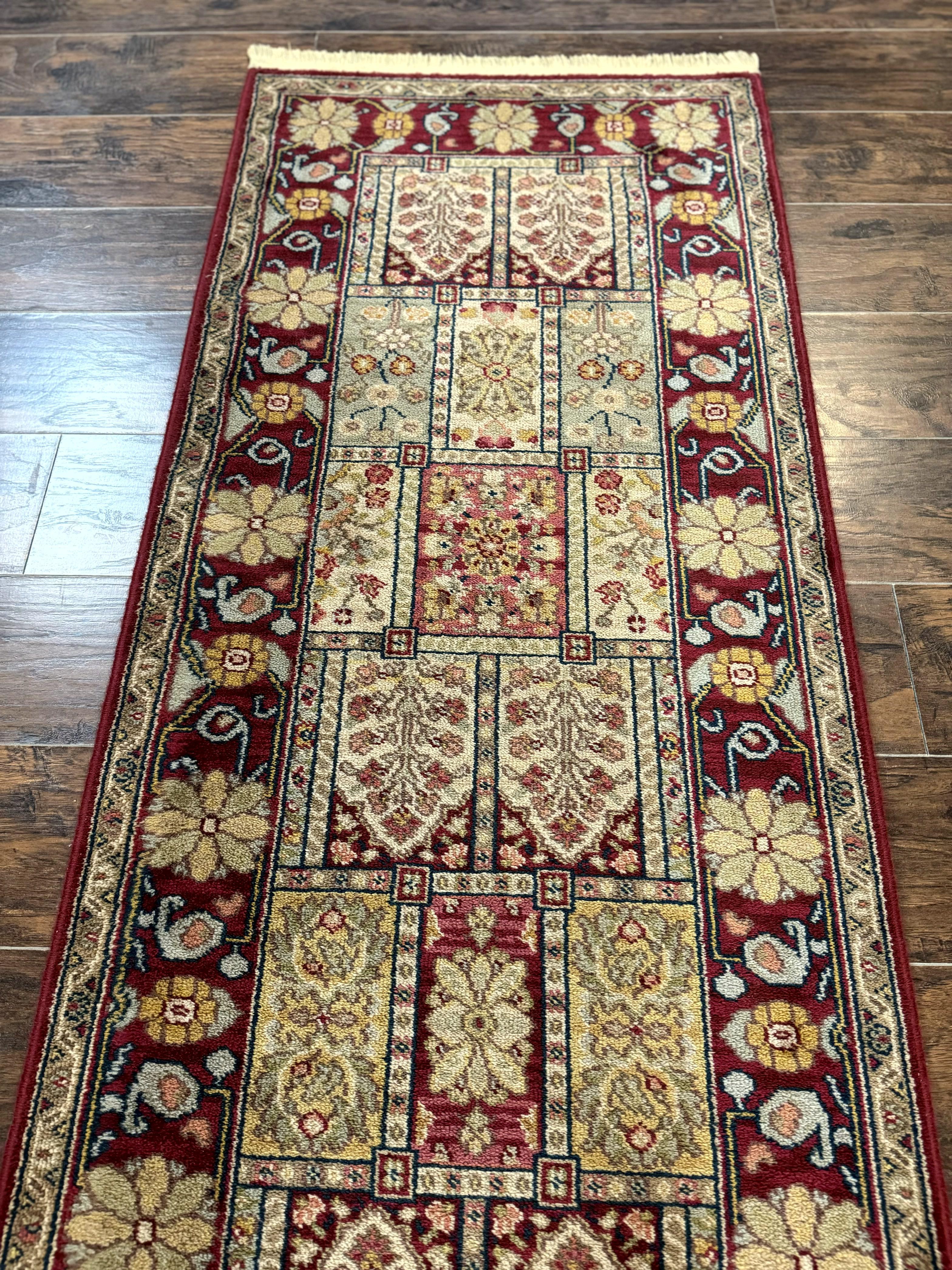 Karastan Runner Rug 2.6 x 8.6, Antique Legends Bakhtiari 2200, Vintage Wool Karastan Runner Rug, Panel Design - Jewel Rugs