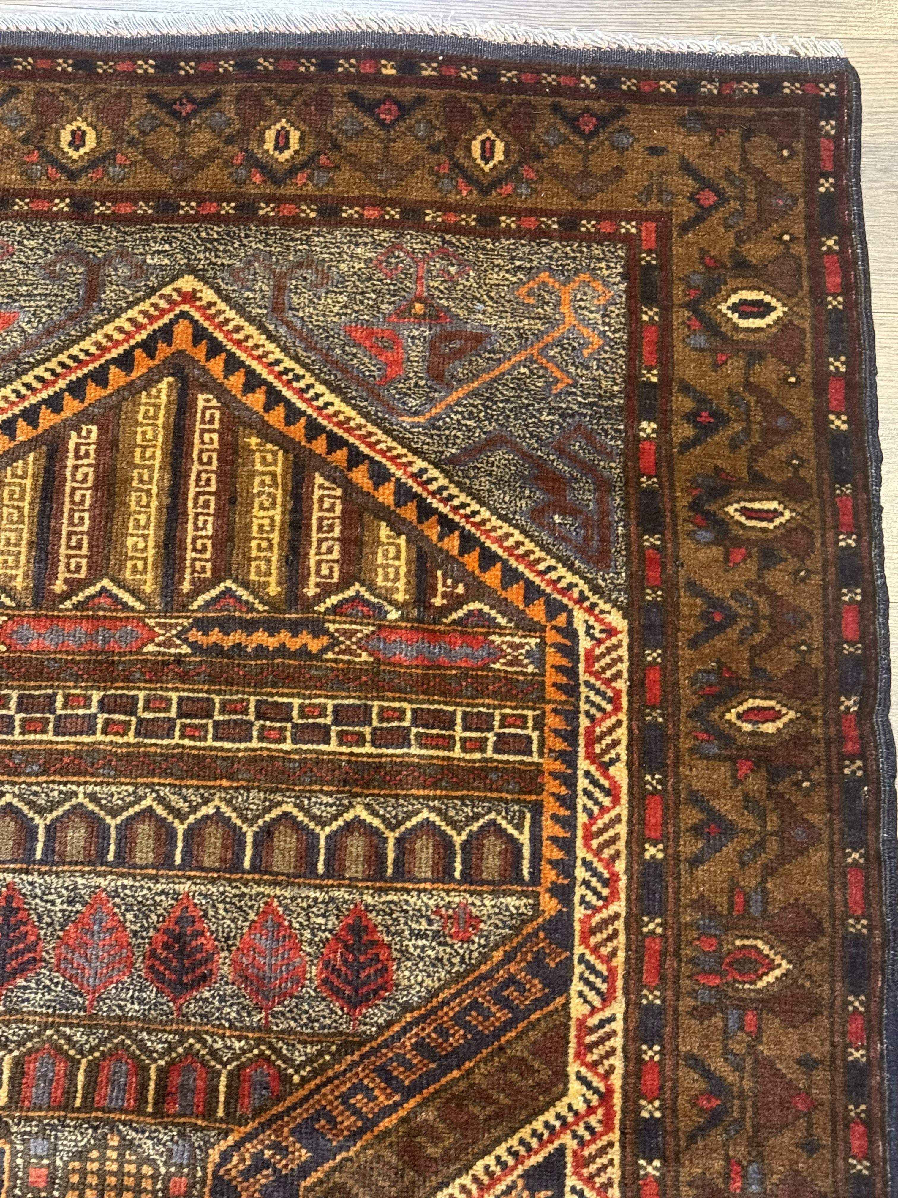 Persian Baluch Prayer Rug 3x4 – Hand-Knotted Wool Carpet - Jewel Rugs