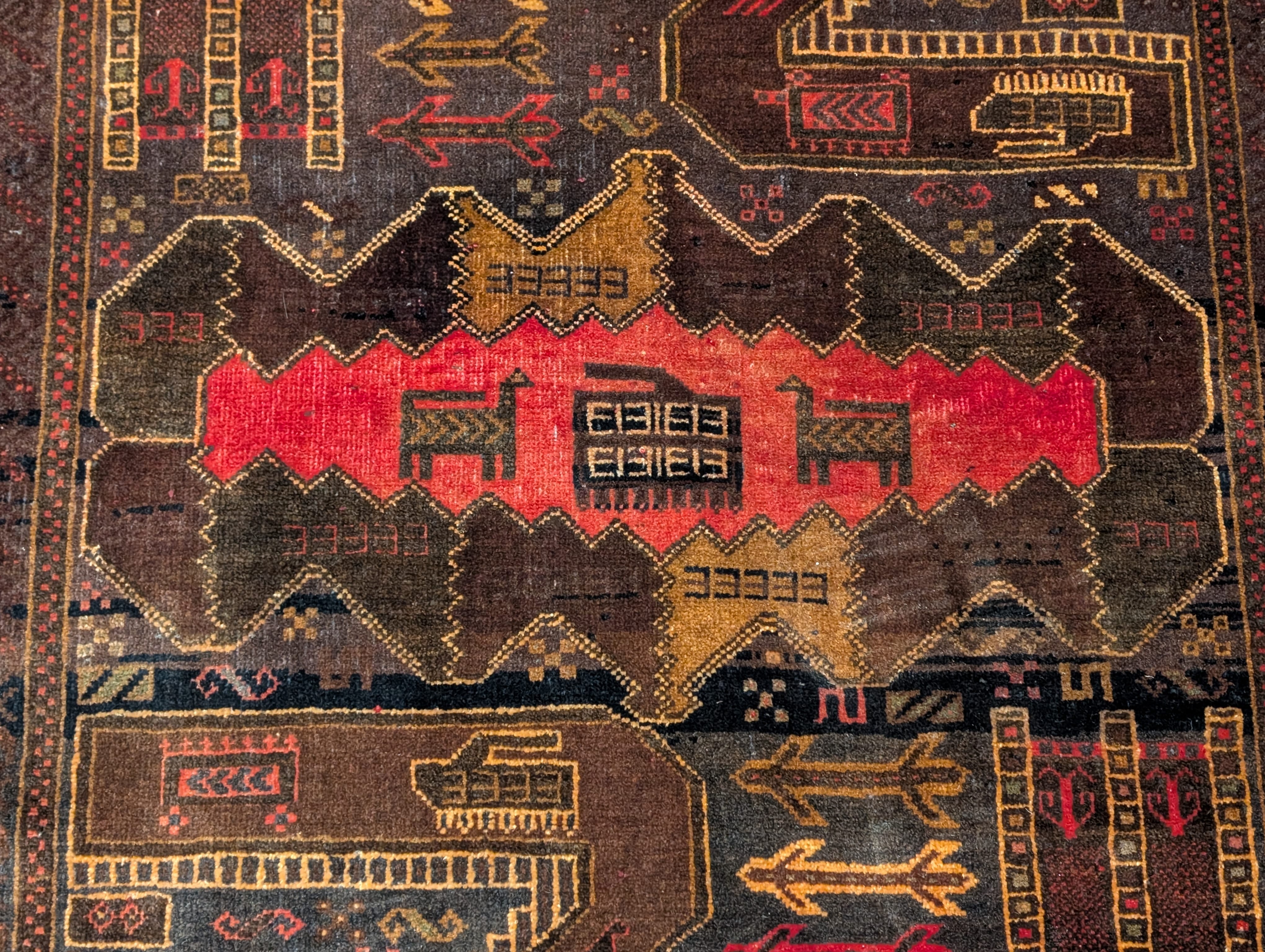 Afghan War Rug 3x5, Tanks, New, Baluchi Rug, Handmade - Jewel Rugs