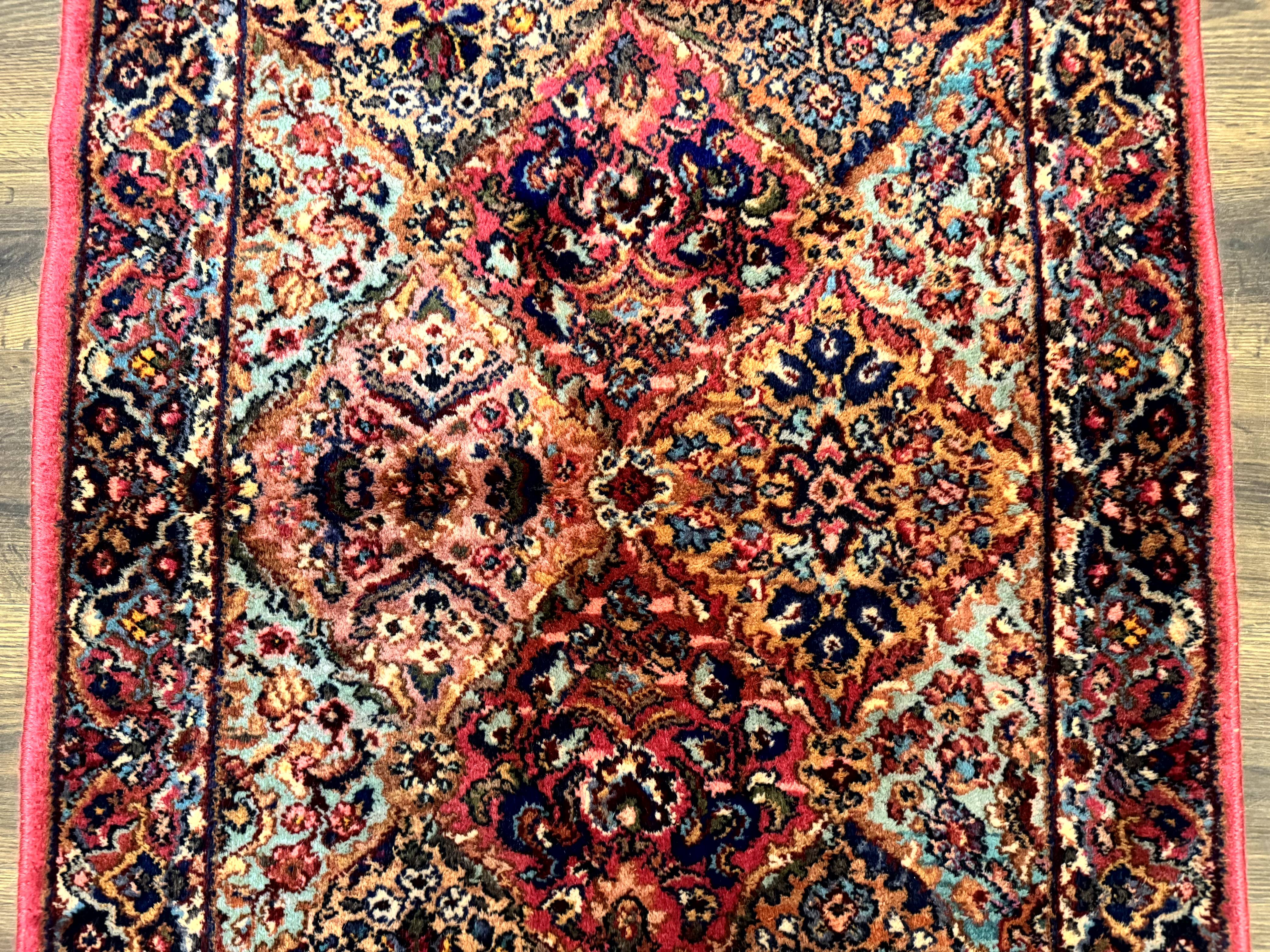 Karastan Rug 3x5 Multicolor Panel Kirman #717, Original 700 Series, Wool Pile, Discontinued - Jewel Rugs