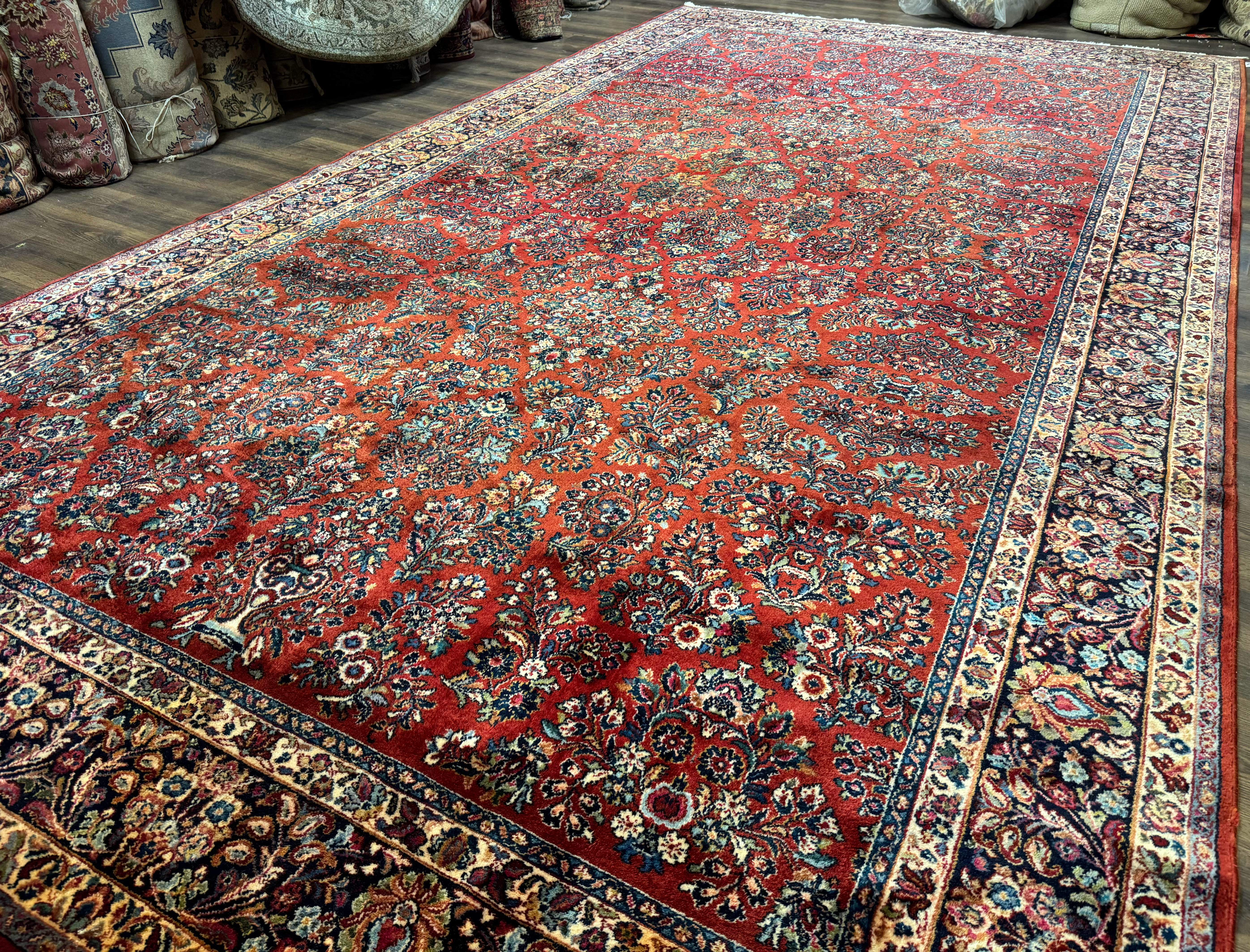 10x18 Karastan Sarouk Rug #785, Wool Large Palace Sized Vintage Karastan Carpet - Jewel Rugs
