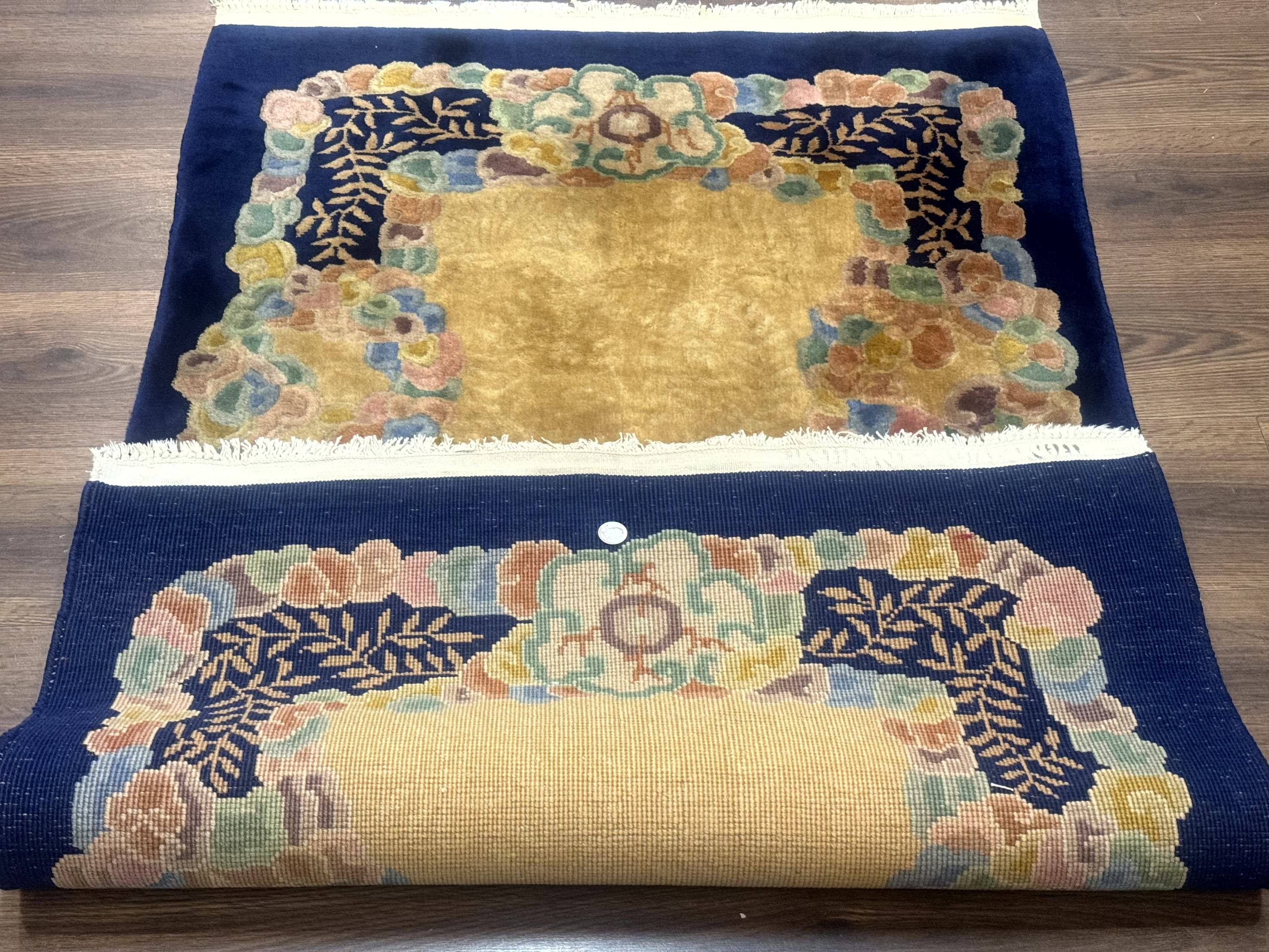 Chinese Wool Rug 3x5, Vintage Carpet, Handmade - Jewel Rugs