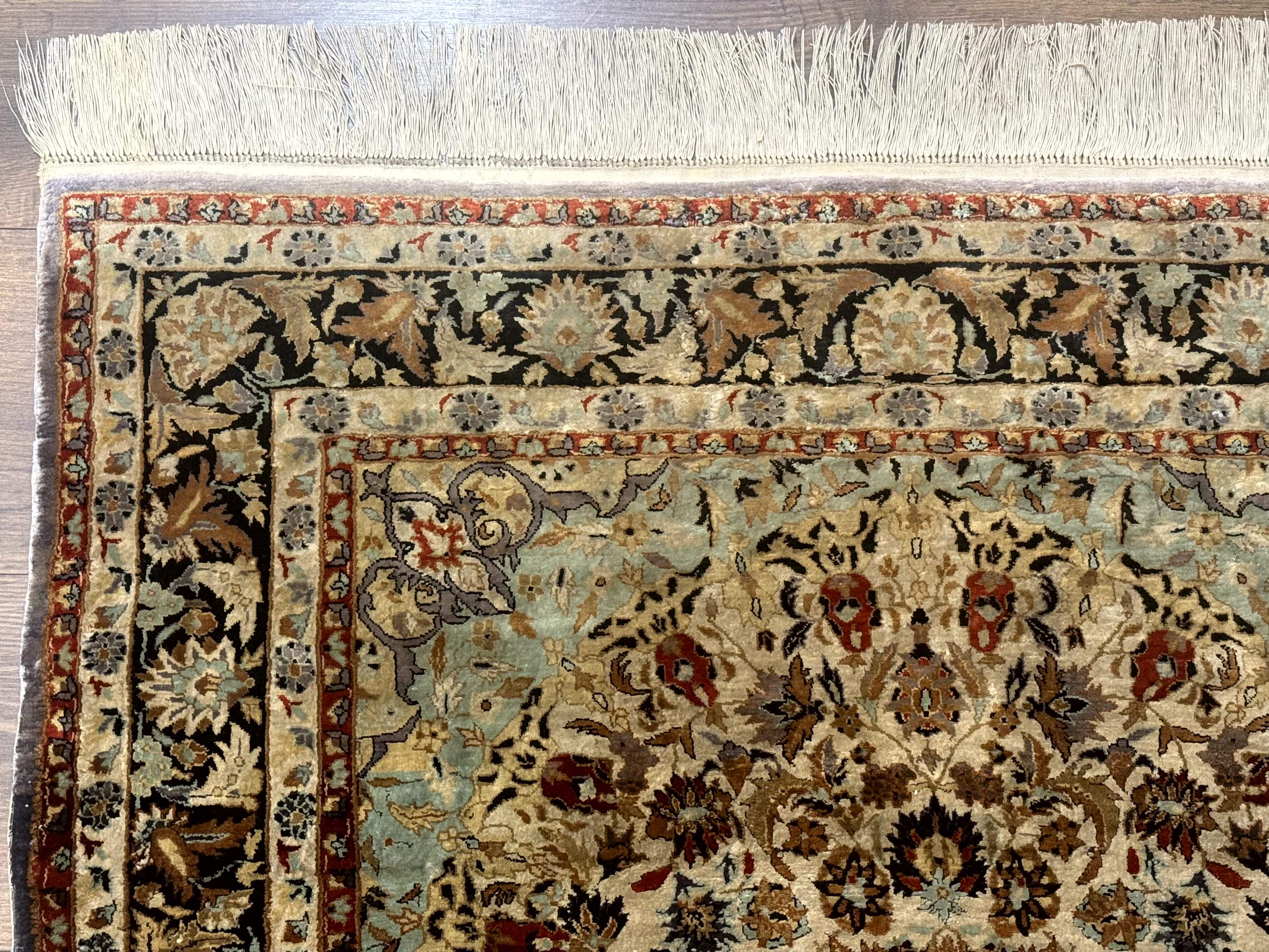 Sino Per'ian Qum Silk Rug 3x5, Fine 500 KPSI, Hand Knotted - Jewel Rugs