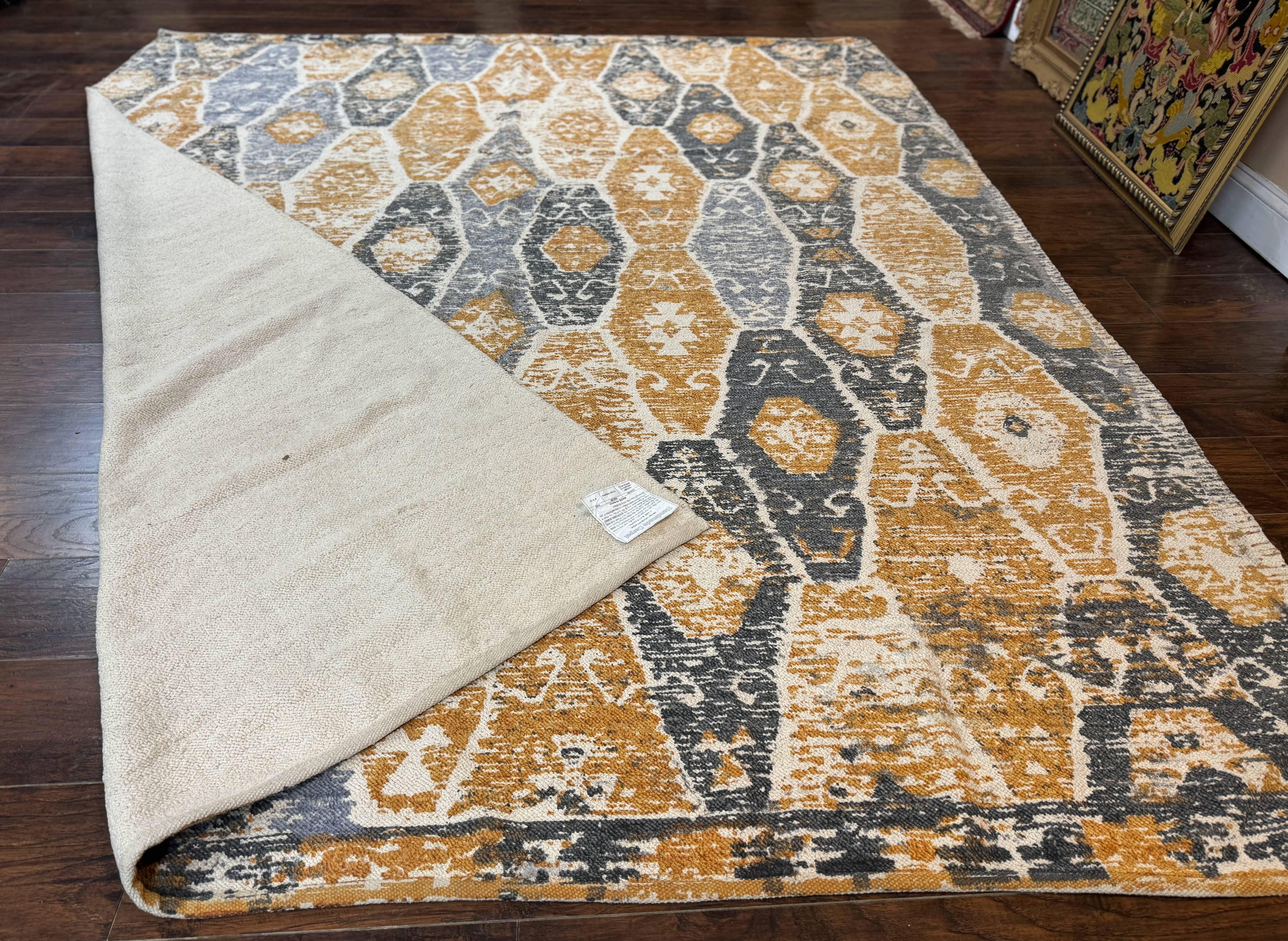 Handmade Contemporary Modern Indian Rug 8x10, Colorful - Jewel Rugs