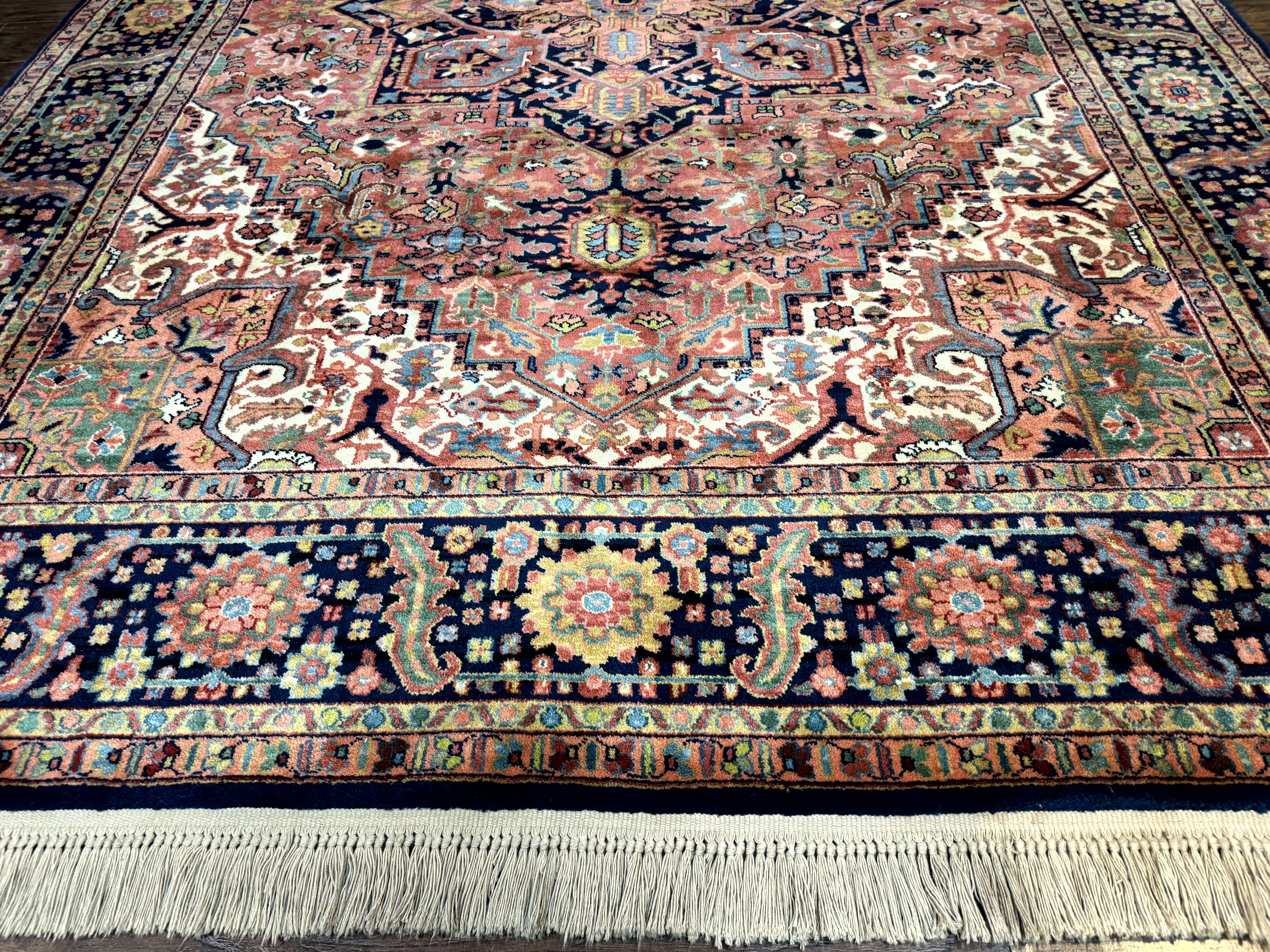 8.8 x 12 Karastan Heriz Rug #726, Vintage Wool Discontinued Carpet, Original 700 Series - Jewel Rugs