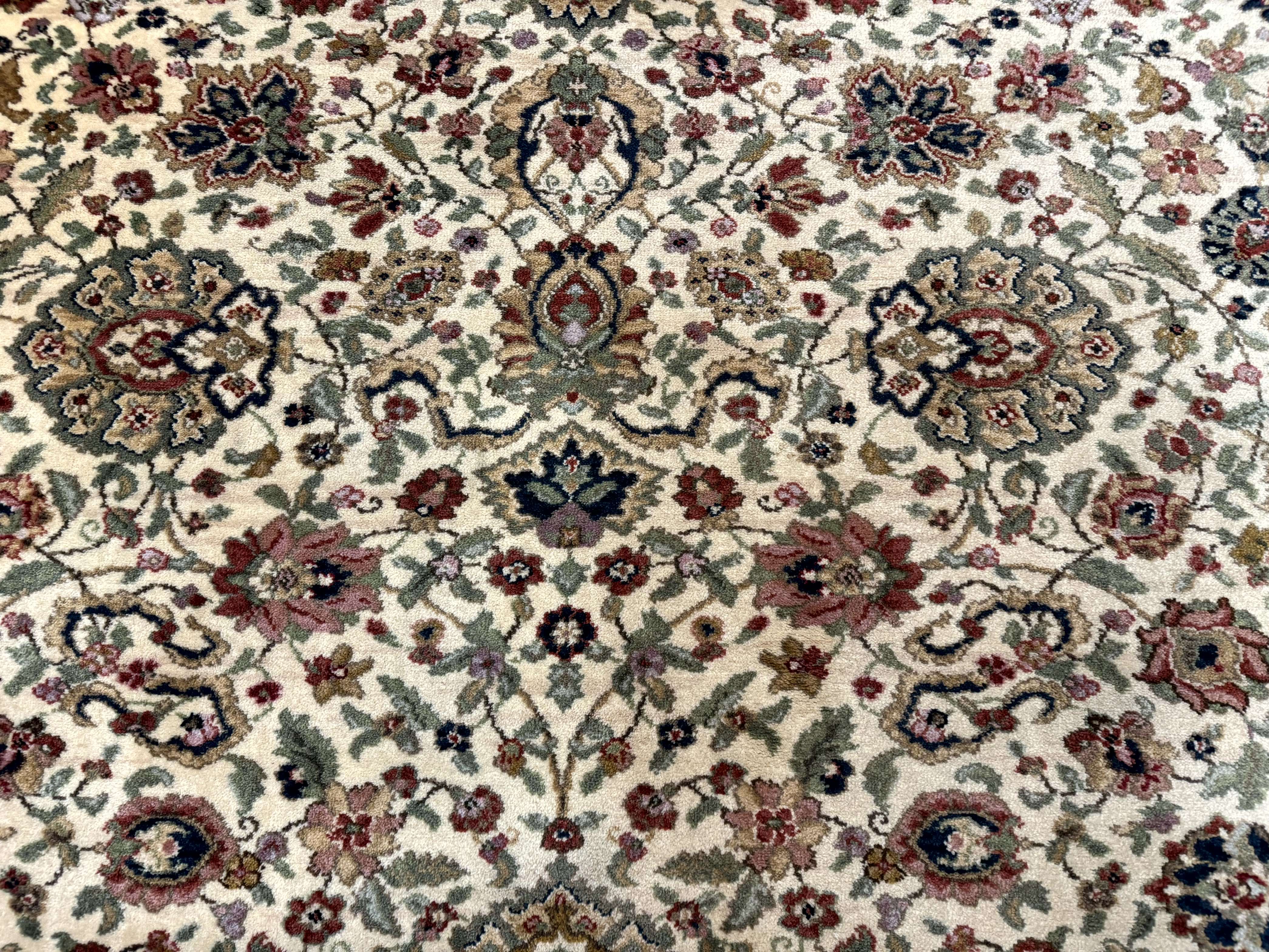 Karastan Rug 8.8 x 12 Ivory Indo Kirman #700/706, Wool Original Series - Jewel Rugs