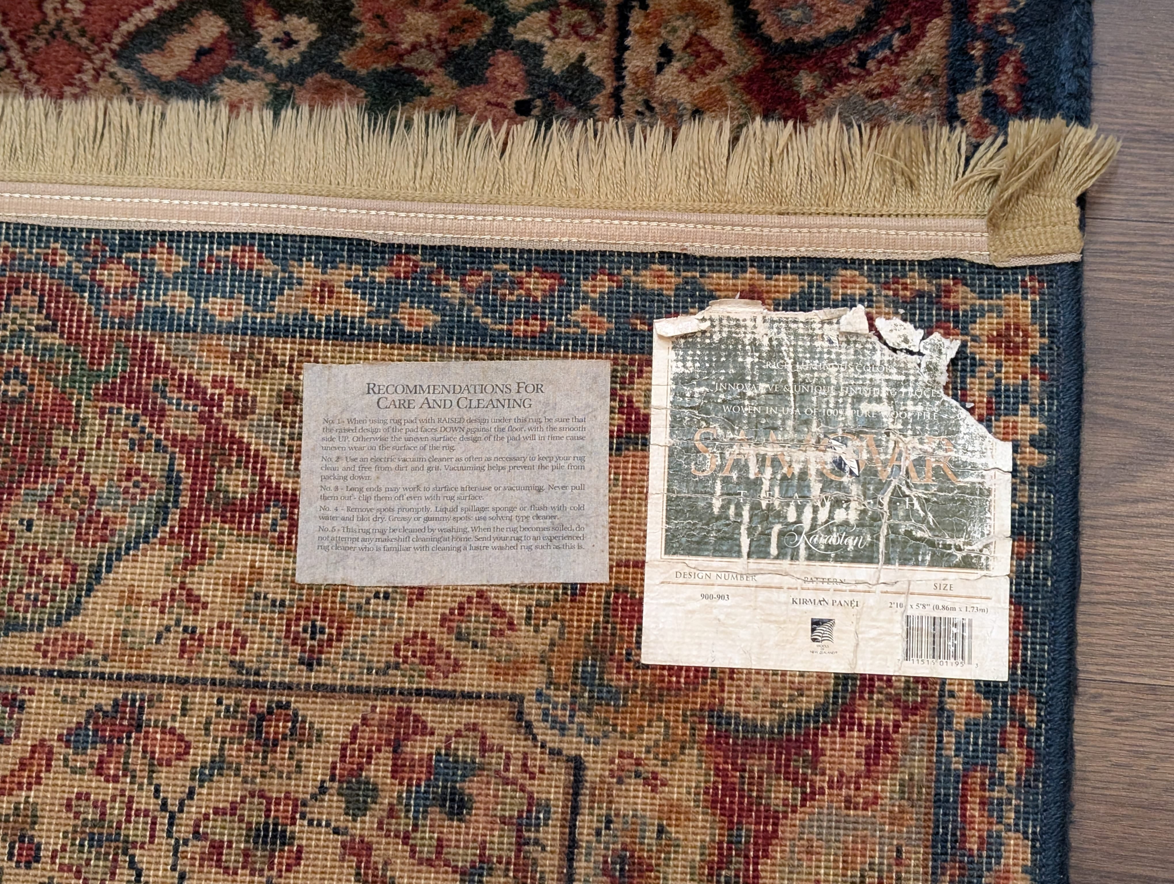 Karastan Rug 3x6, Samovar Teawash Kirman Panel #900-903, Wool - Jewel Rugs