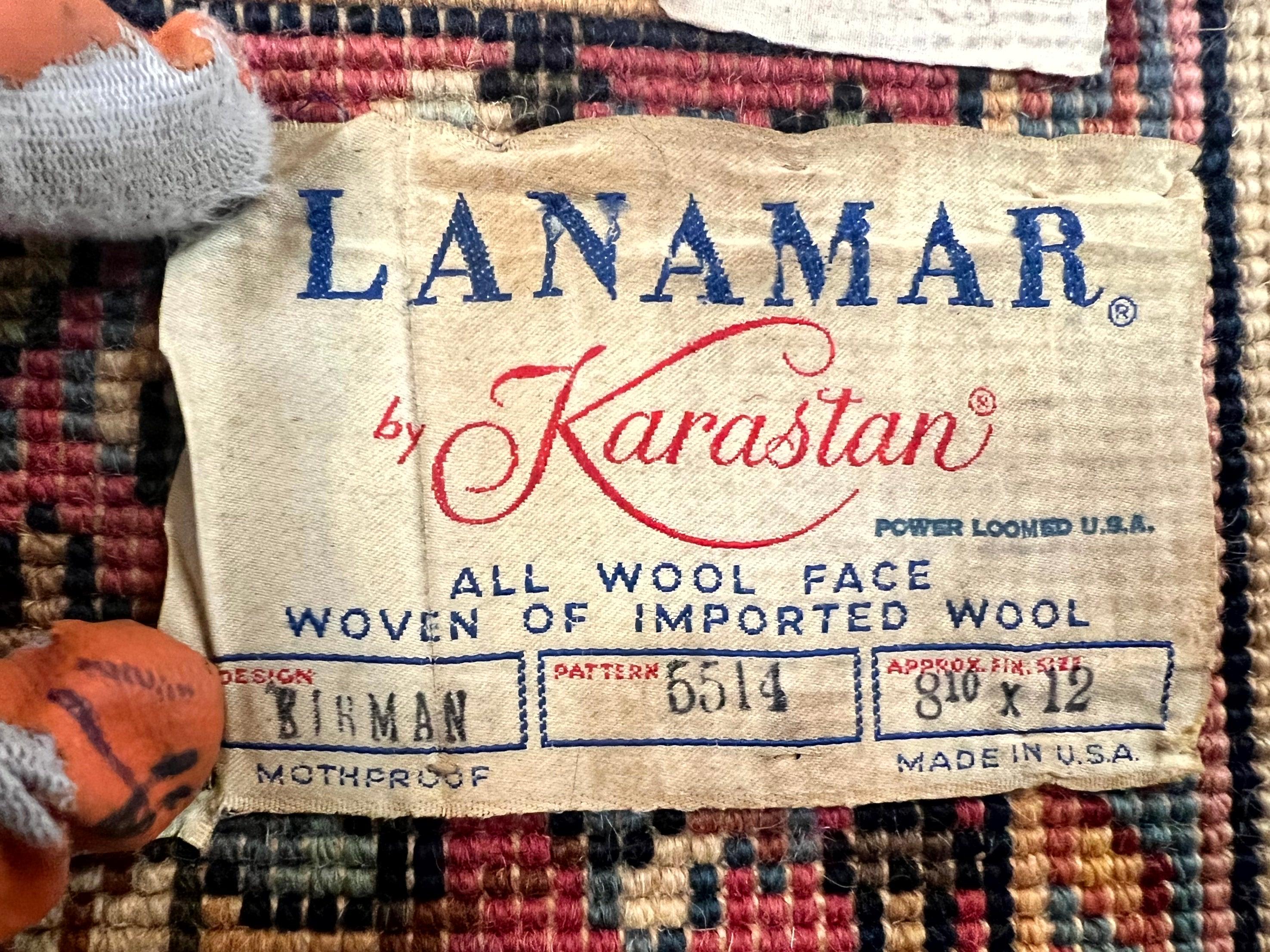 Karastan Rug 9x12 Lanamar Multicolor Panel Kirman #5514, Rare