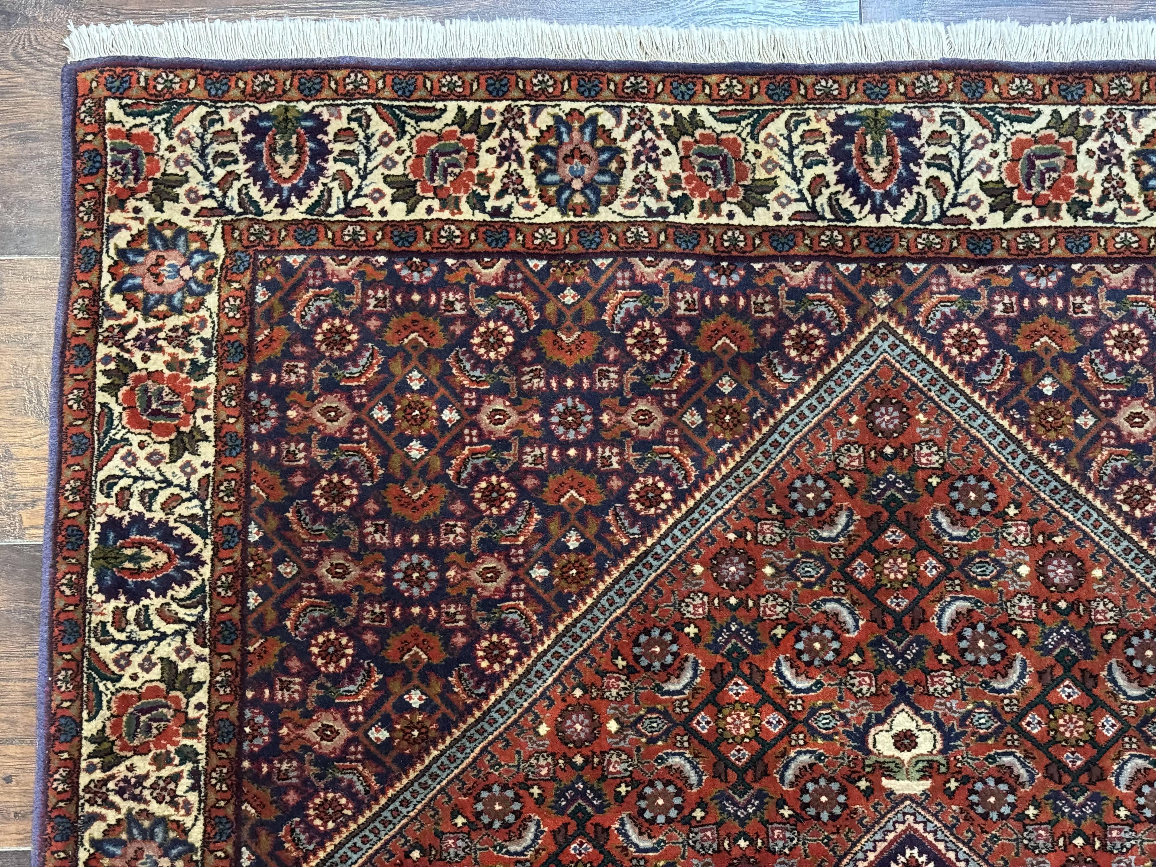 Persian Bidjar Rug 4x5, Fine 290 KPSI, Herati Pattern - Jewel Rugs
