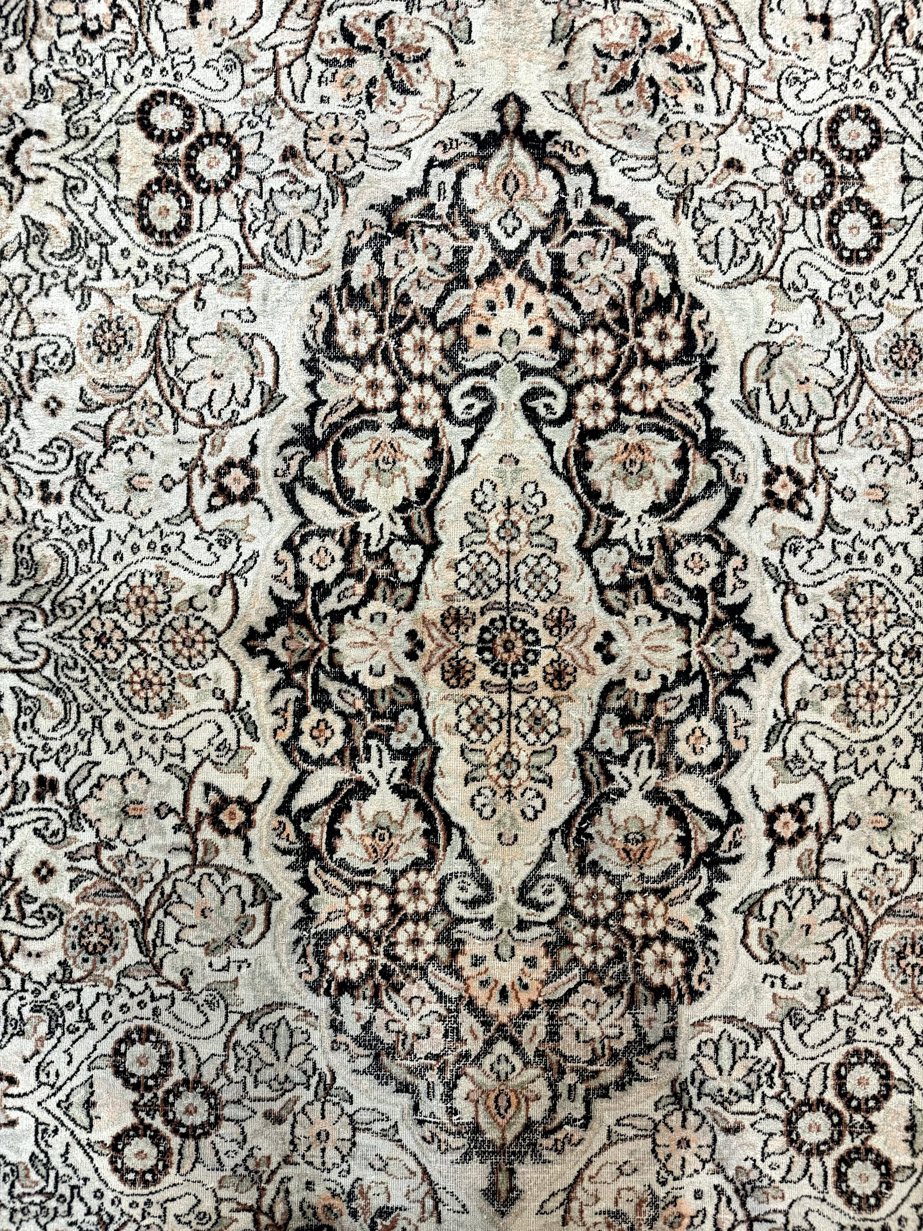 Silk Indian Kashmiri Rug 6x9 - Jewel Rugs