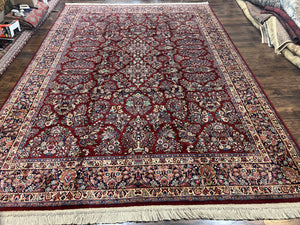 Karastan Rug Sarouk #785, Large Wool Pile Karastan Carpet 10x14 ft, Original Collection 700 Series, Discontinued Vintage Karastan Rug, Red