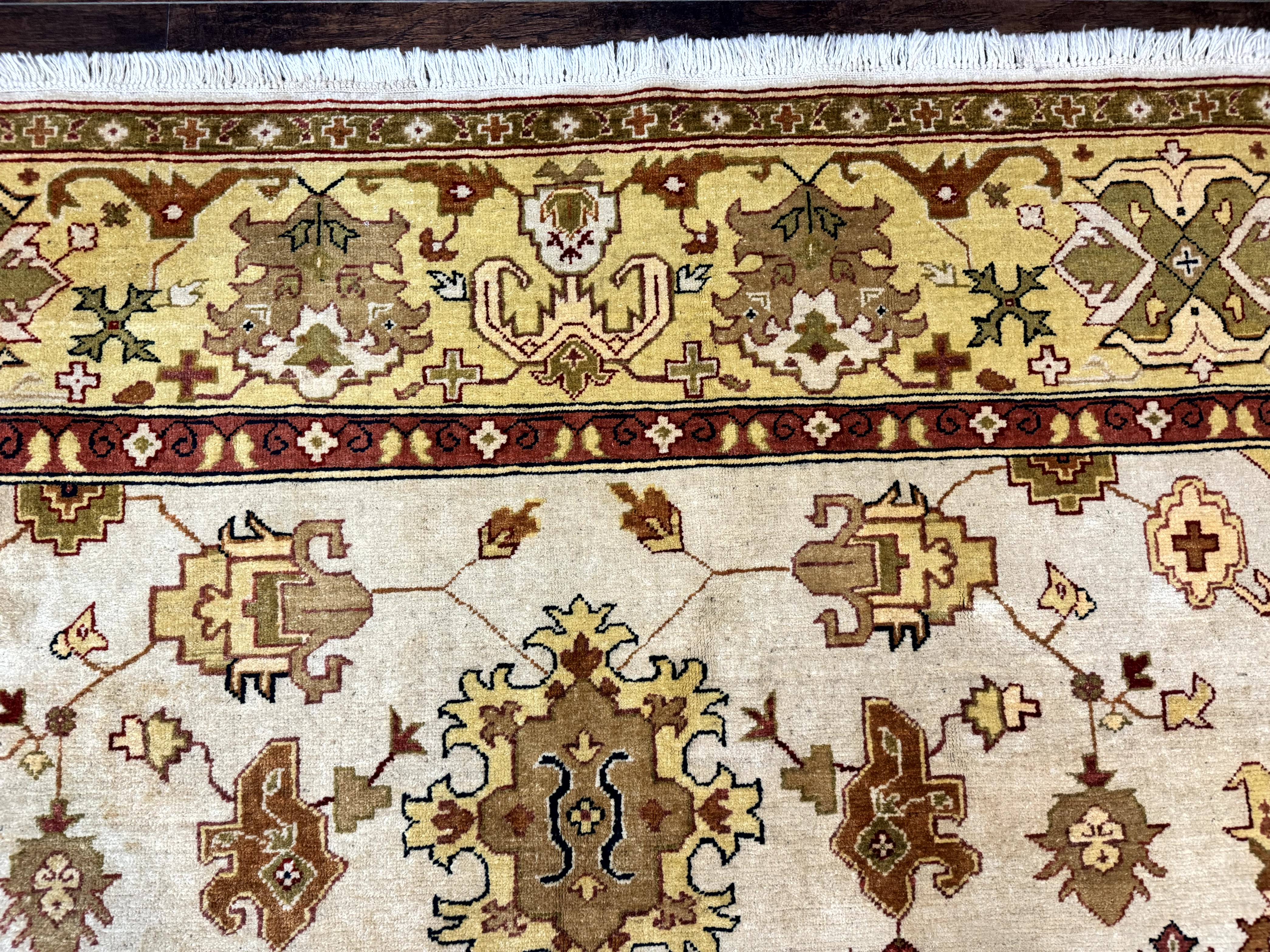 Turkish Oushak Rug 9x12, Oat Color, Wool Carpet - Jewel Rugs