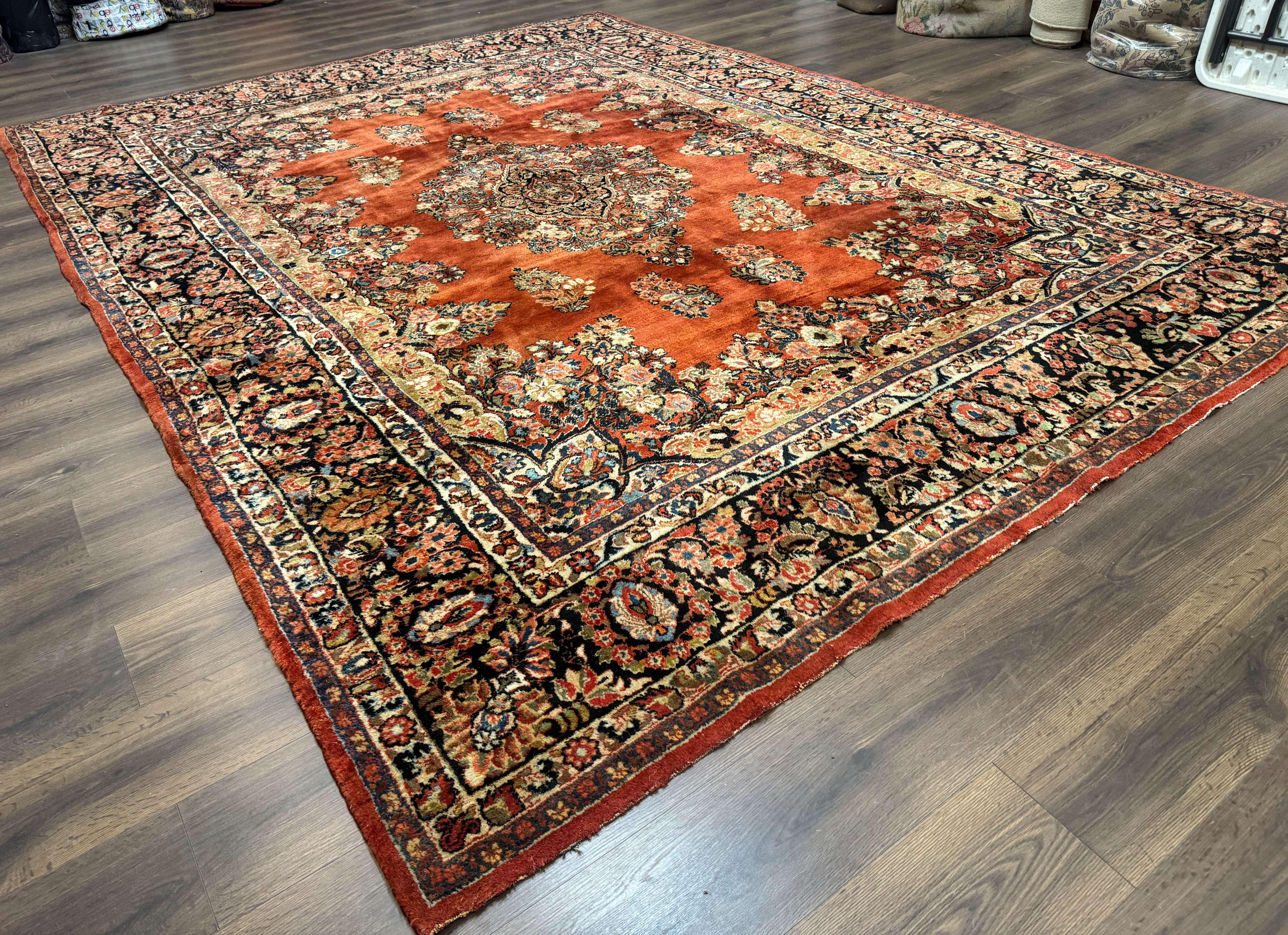 Antique Persian Sarouk Rug 9x12 - Jewel Rugs
