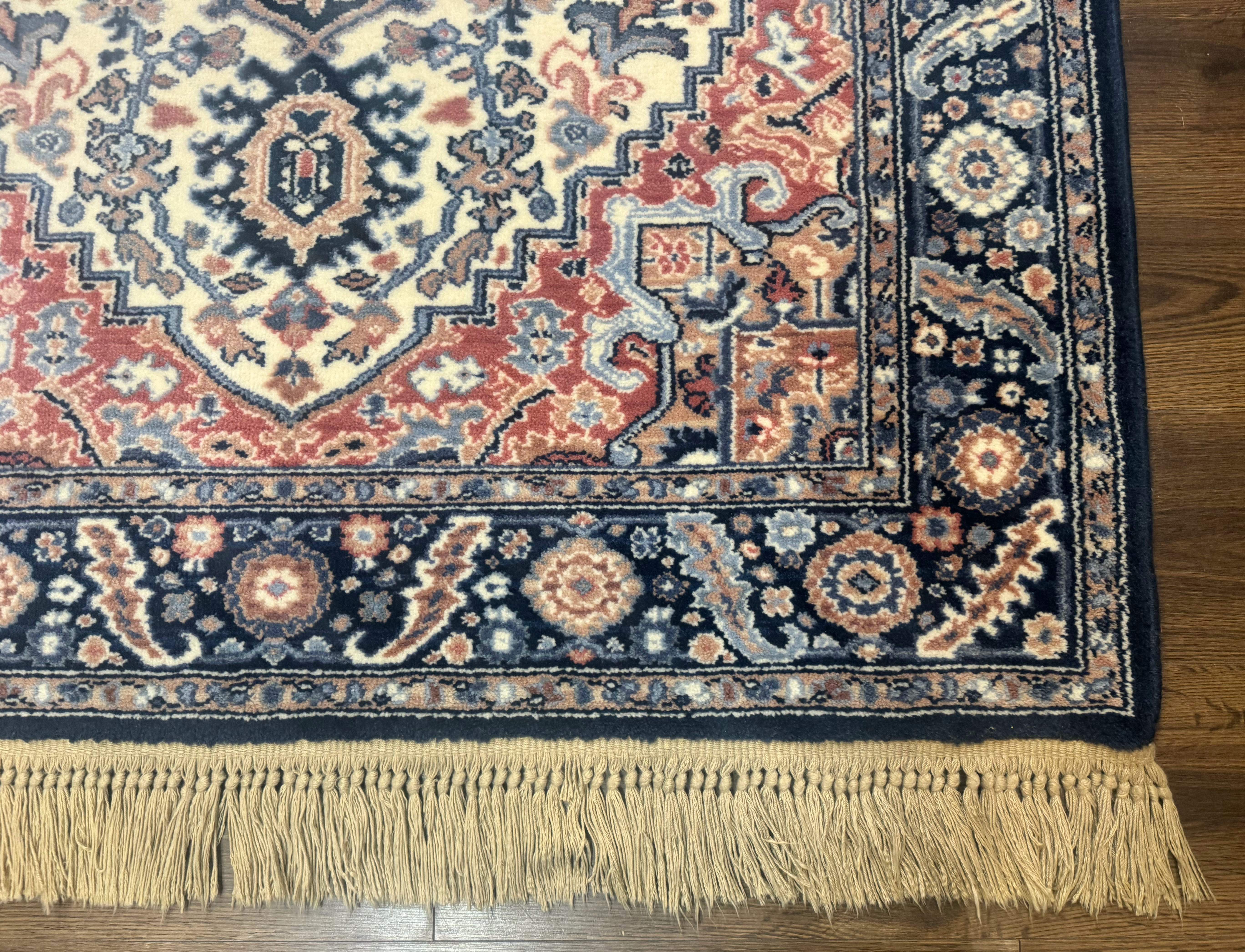 4x6 Karastan Rug Blue Heriz Rug #748, Vintage Wool Karastan Carpet - Jewel Rugs