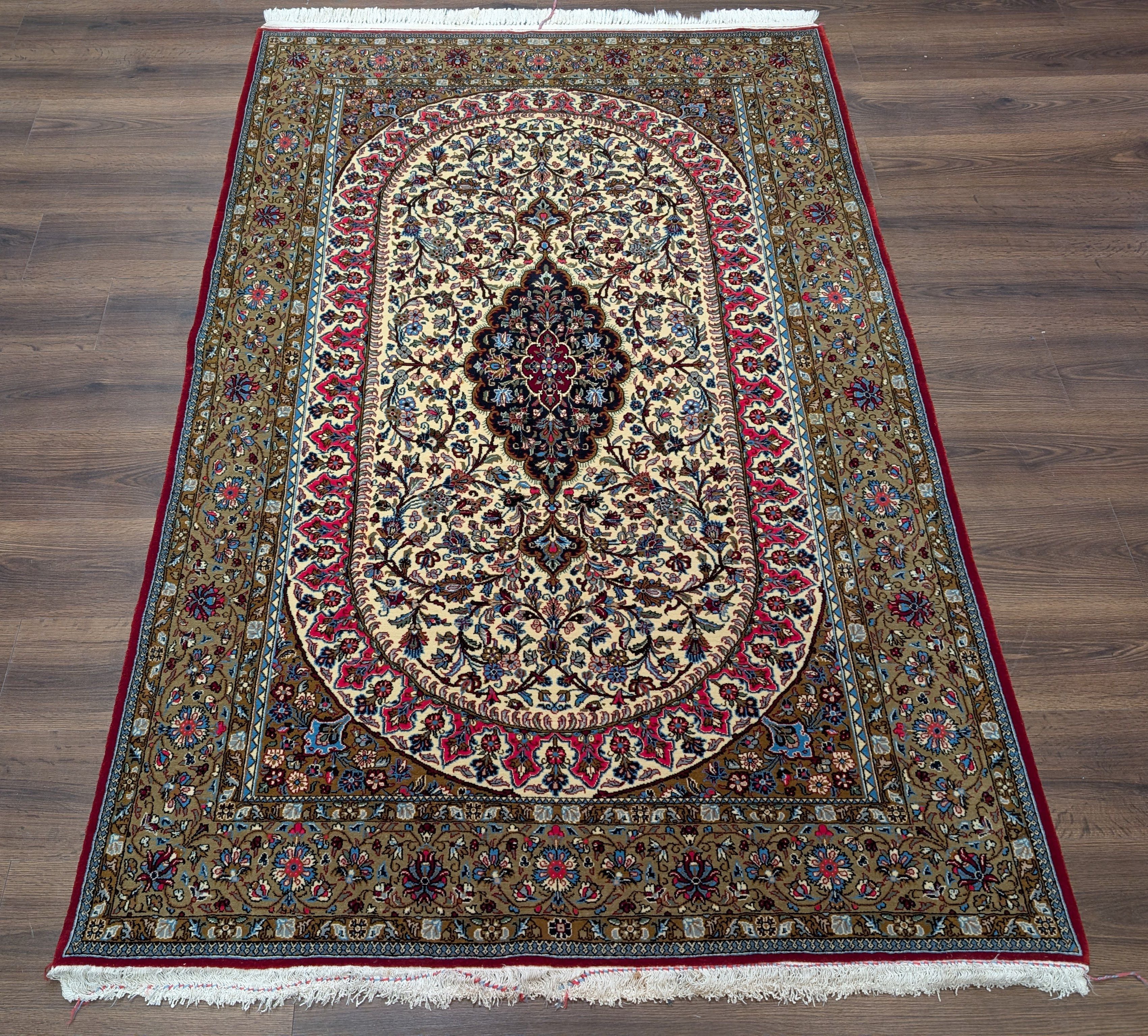 Persian Qum Rug 5x7, Fine 290 KPSI, Hand Knotted, Pair A - Jewel Rugs