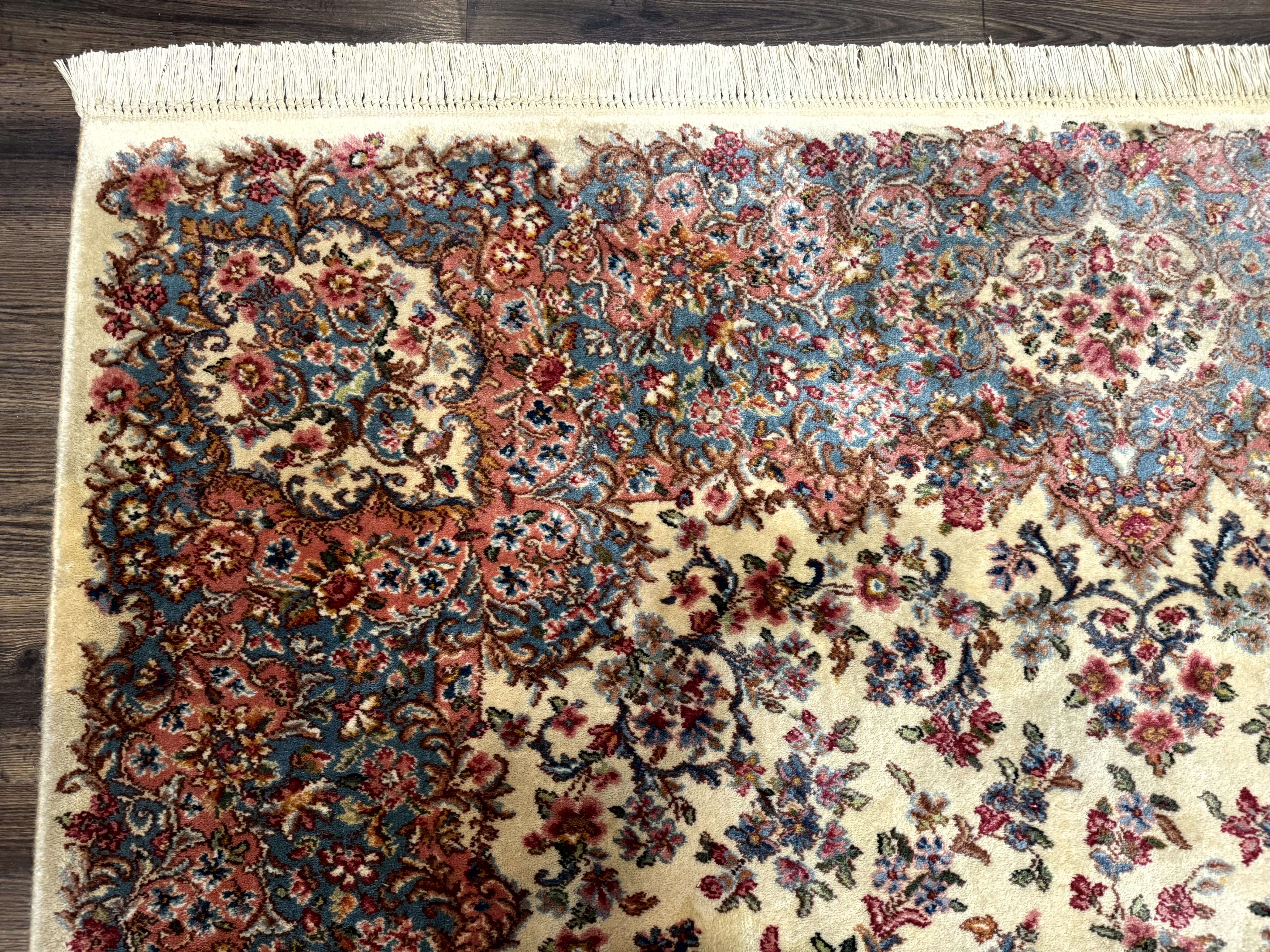 Karastan Rug 10x16 Ivory Kirman #788, Original 700 Series, Wool Pile Vintage Discontinued - Jewel Rugs