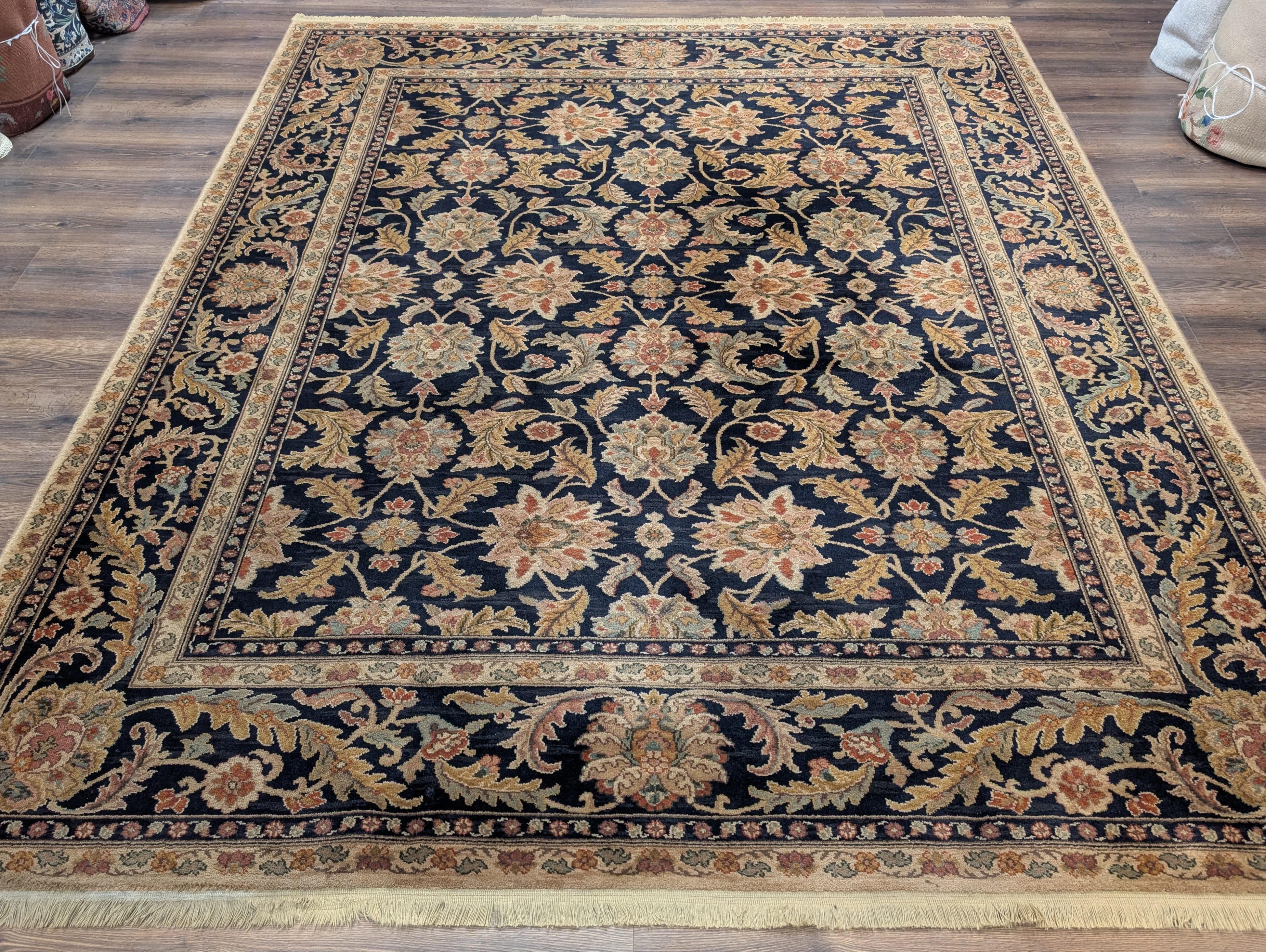 Karastan Rug 8.8 x 10 Antique Legends Agra Black Wool Carpet - Jewel Rugs